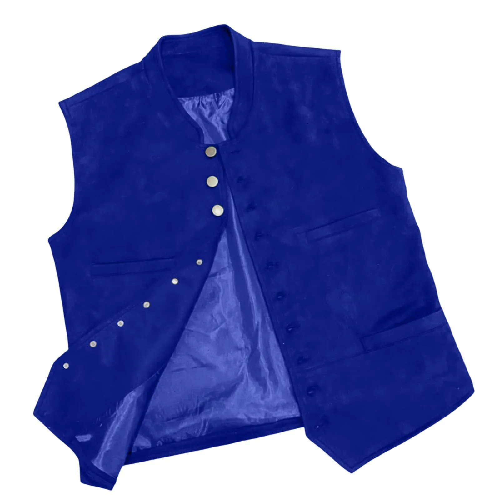 Generisch Gilet Formale da Uomo, Blu, S - immagine 4