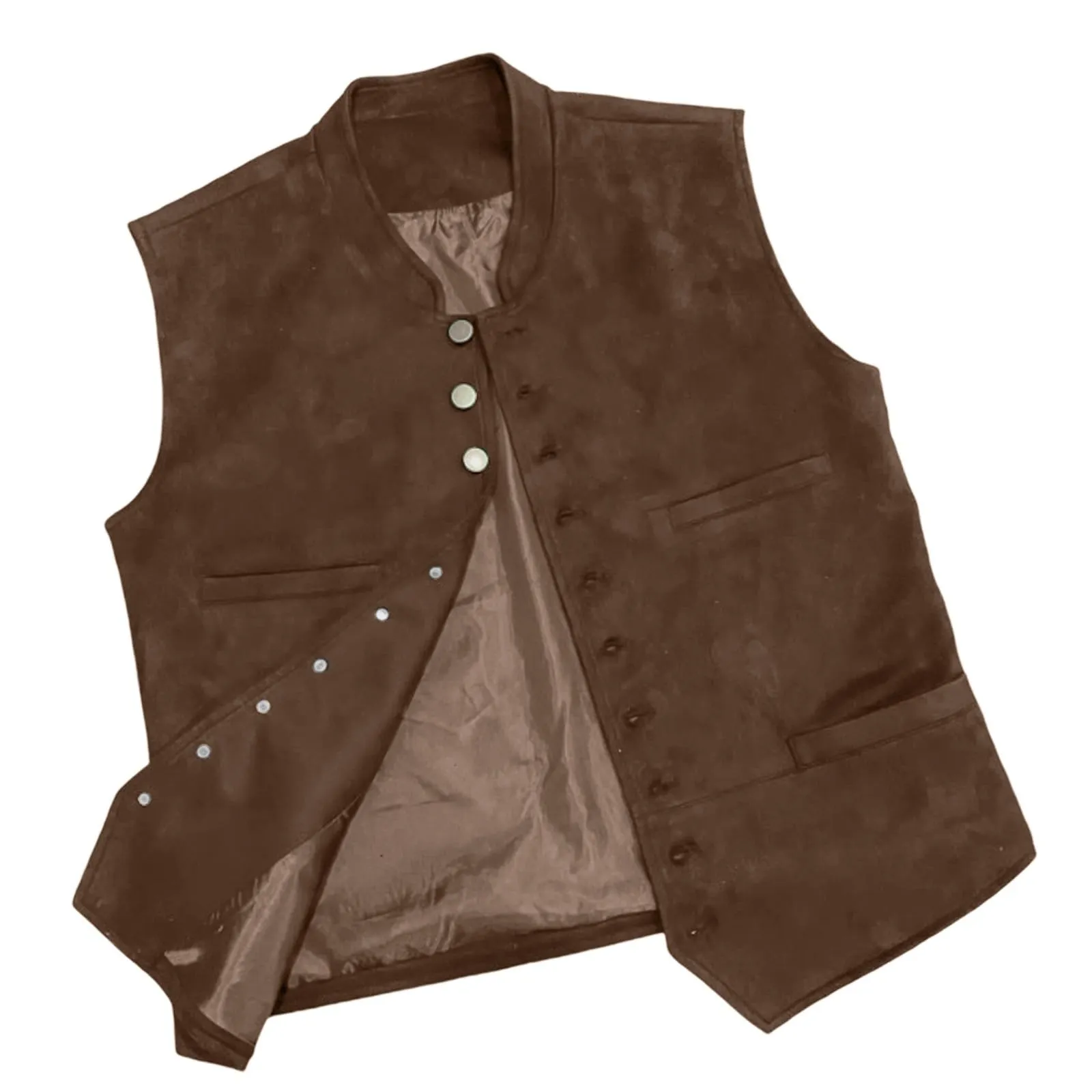 Generisch Gilet formale da uomo, caffè, L - immagine 3
