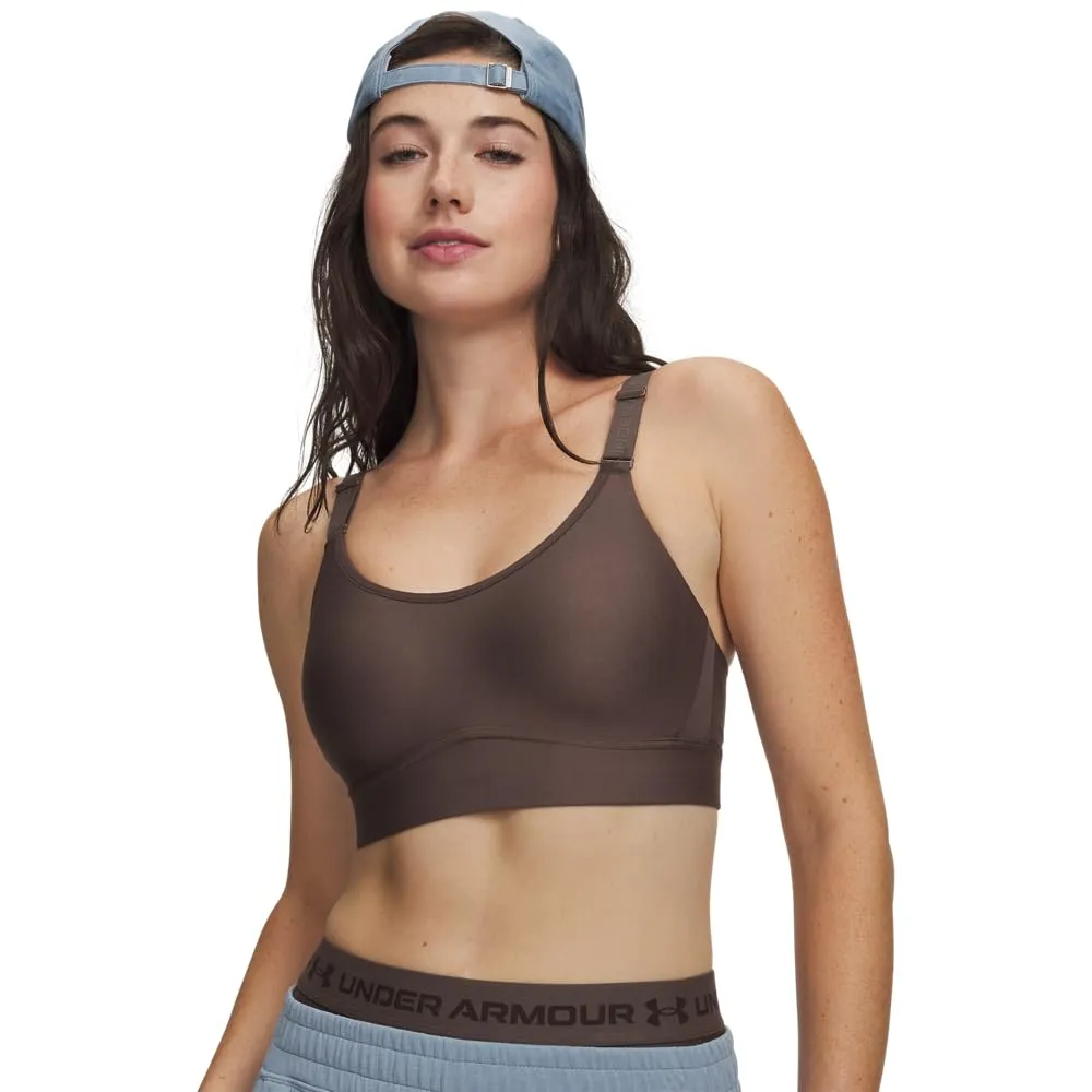 Under Armour Reggiseno Sportivo Donna Armour Mid Heathered, Pepe in Grani, D/DD (L) - immagine 1