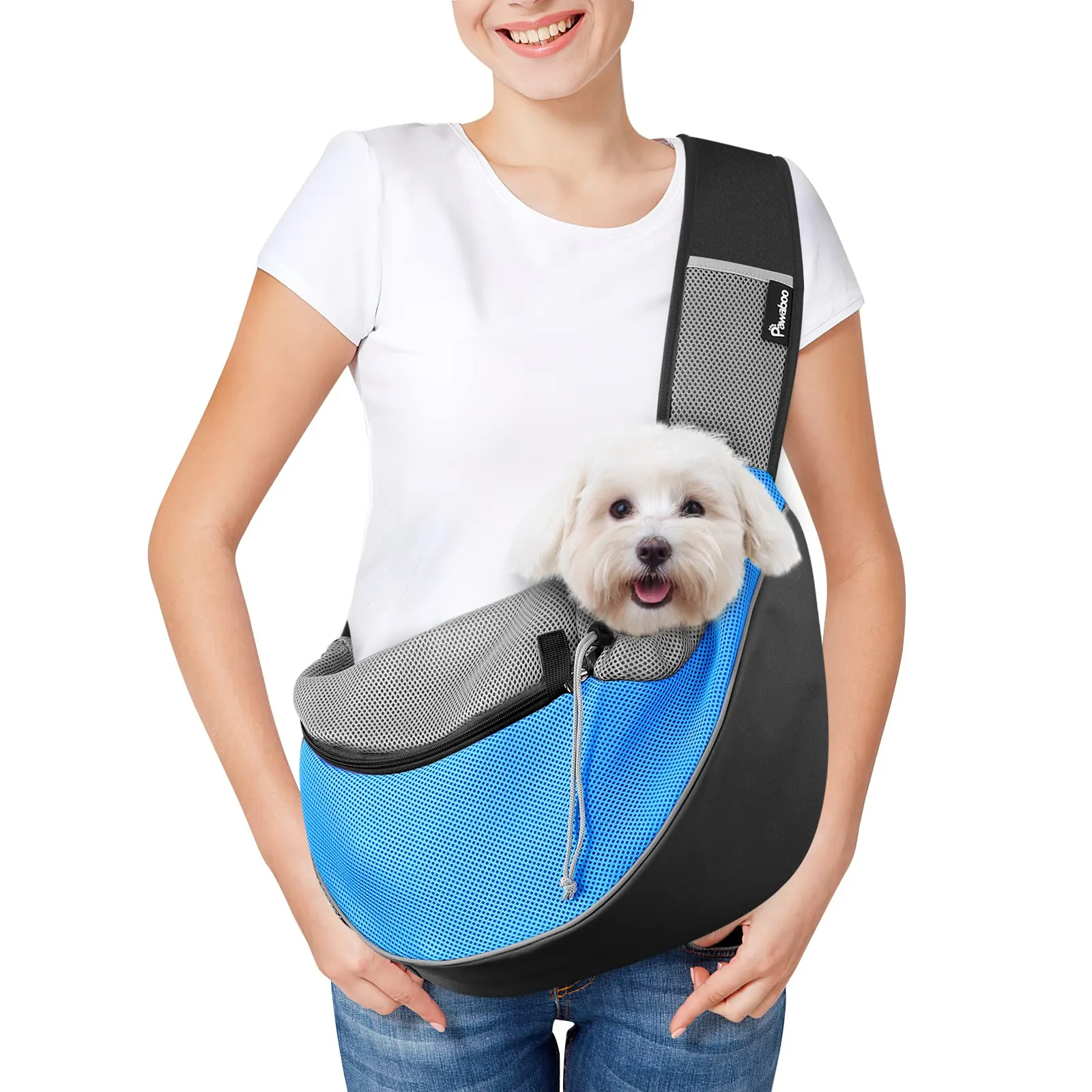 Pawaboo Trasportino per Cani Piccoli e Gatti, Taglia S, Azzurro - immagine 1