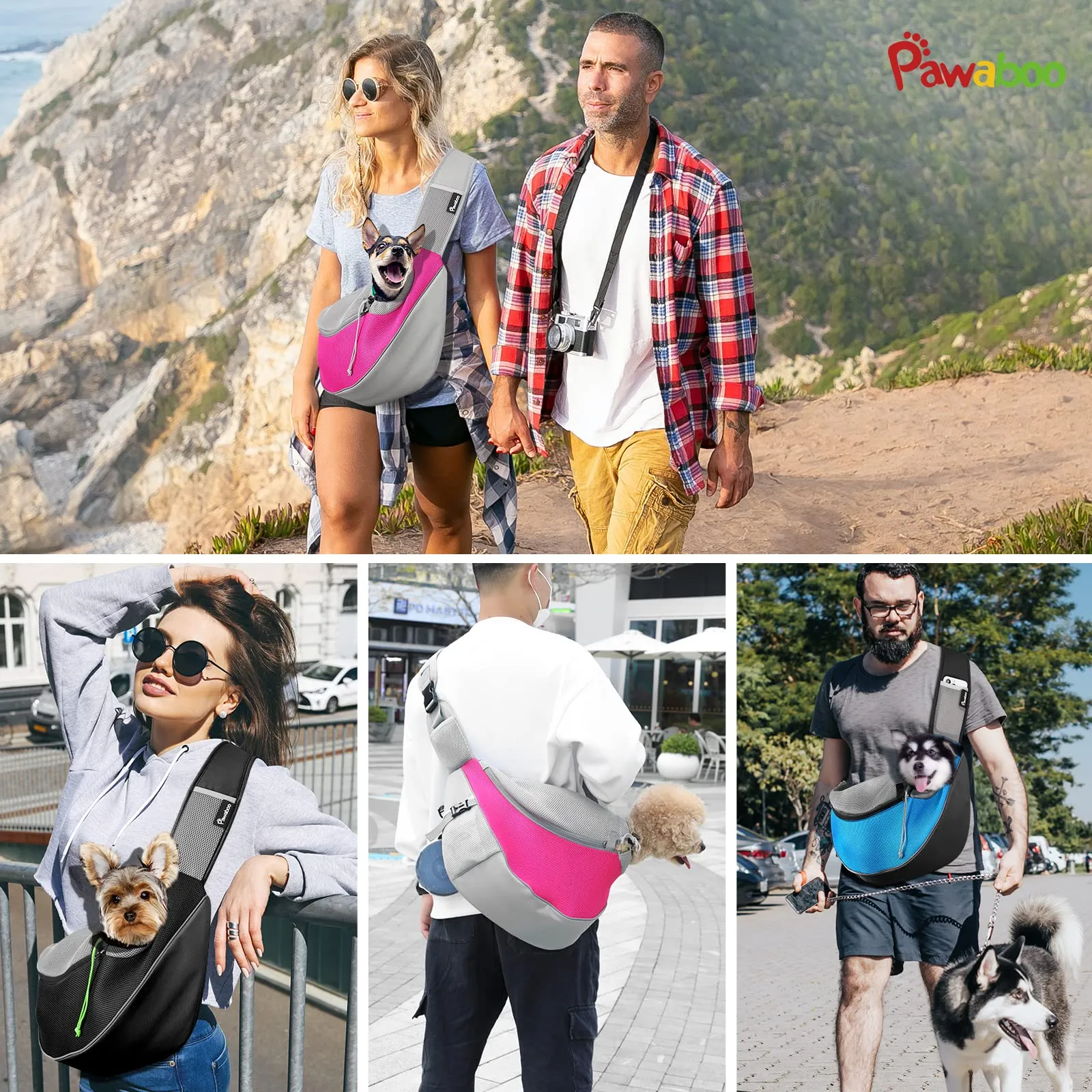 Pawaboo Trasportino per Cani Piccoli e Gatti, Taglia S, Azzurro - immagine 7