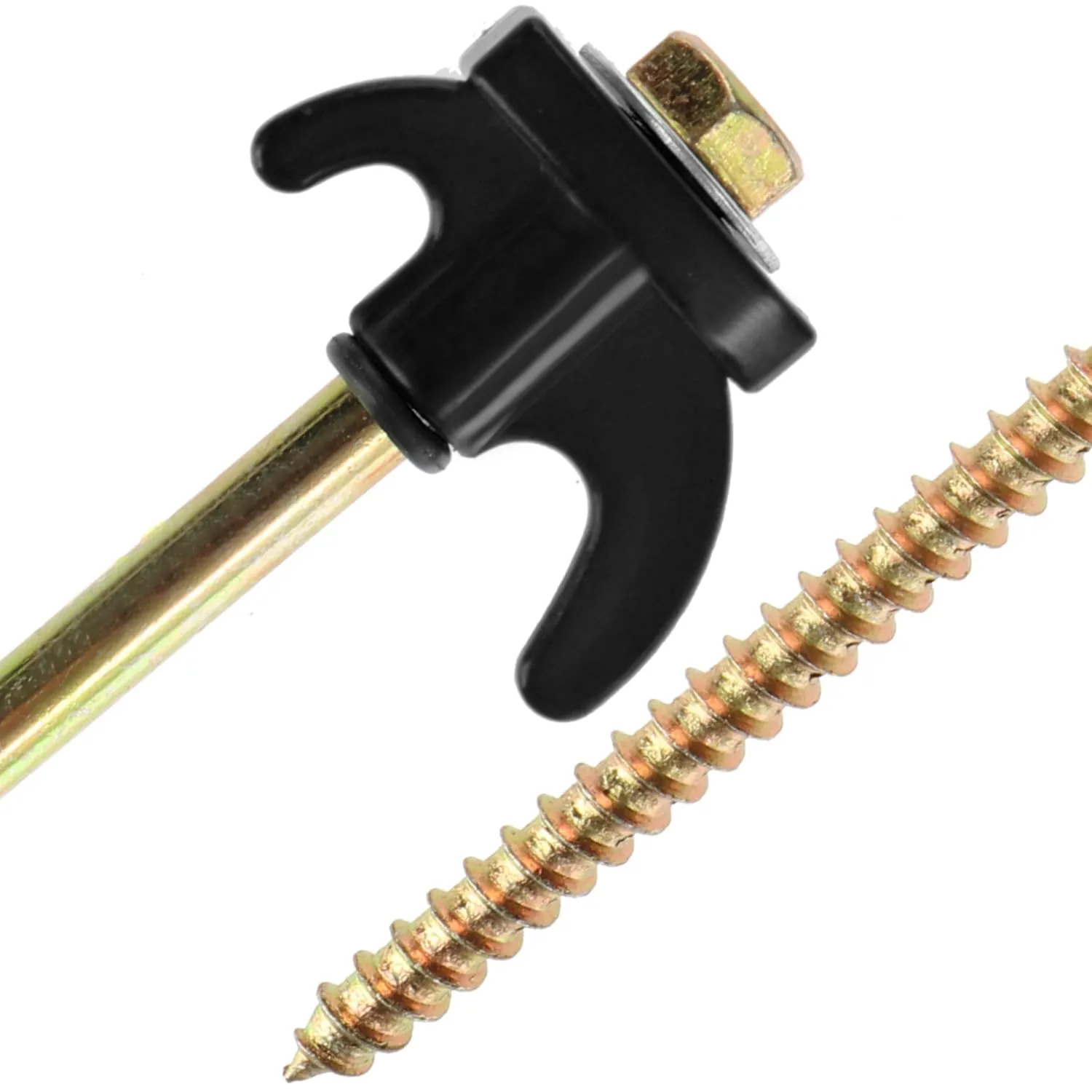 com-four Picchetti da Tenda in Acciaio con Filettatura, 24 Pezzi, 205x7mm - immagine 5