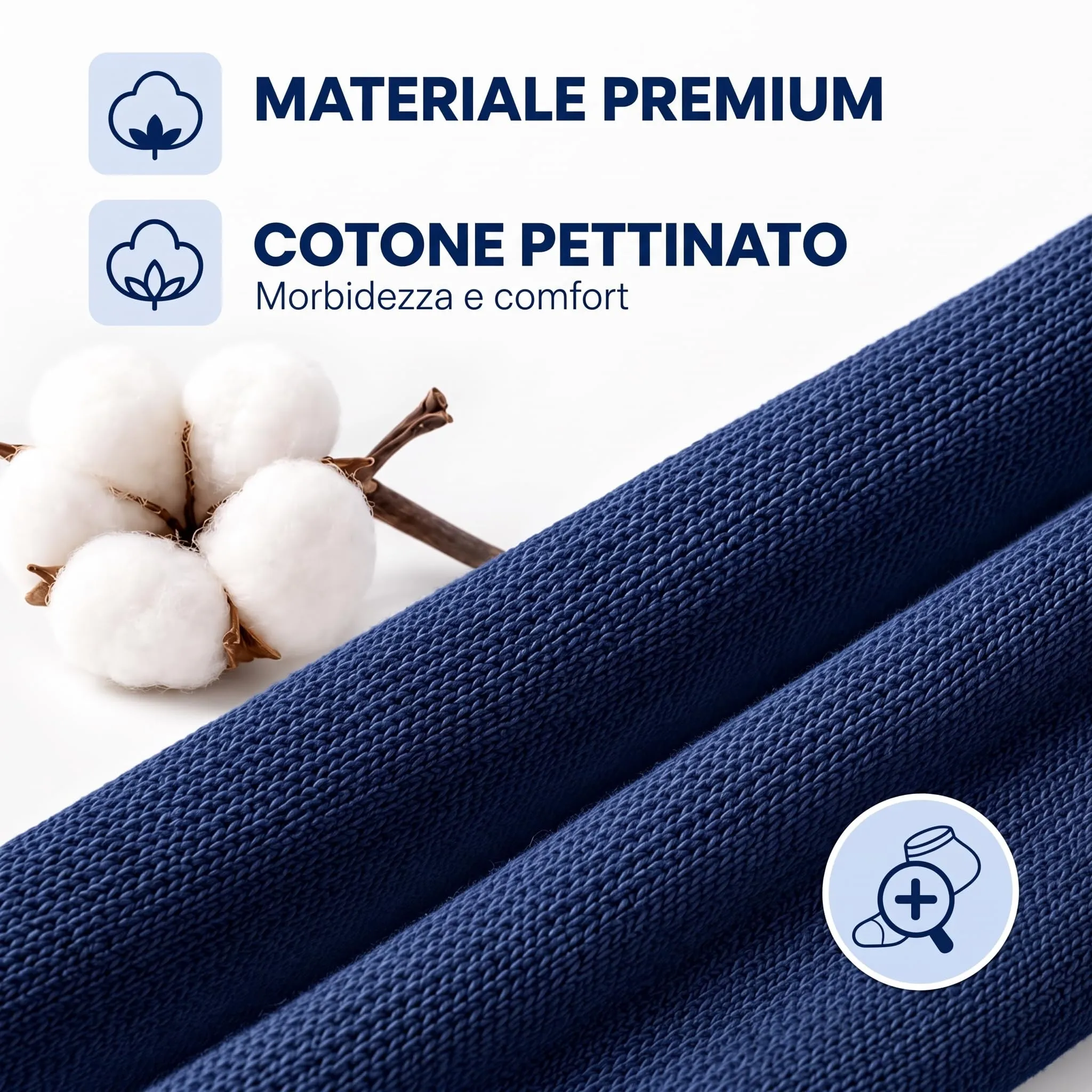 PS PROUTHS Calzini Corti Bassi Fantasmini Unisex in Cotone, 12 Paia, 35-40, Blu navy - immagine 3