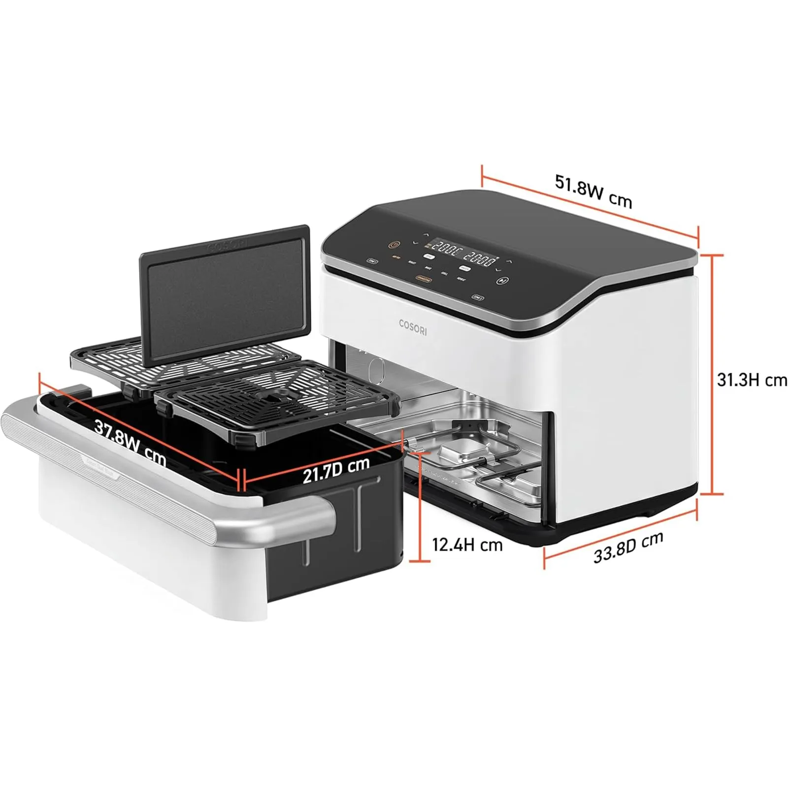 Cosori Twinfry Friggitrice ad Aria 10L Doppio Cestello con WiFi, Bianco, CAF-TF102S-AEU - immagine 11