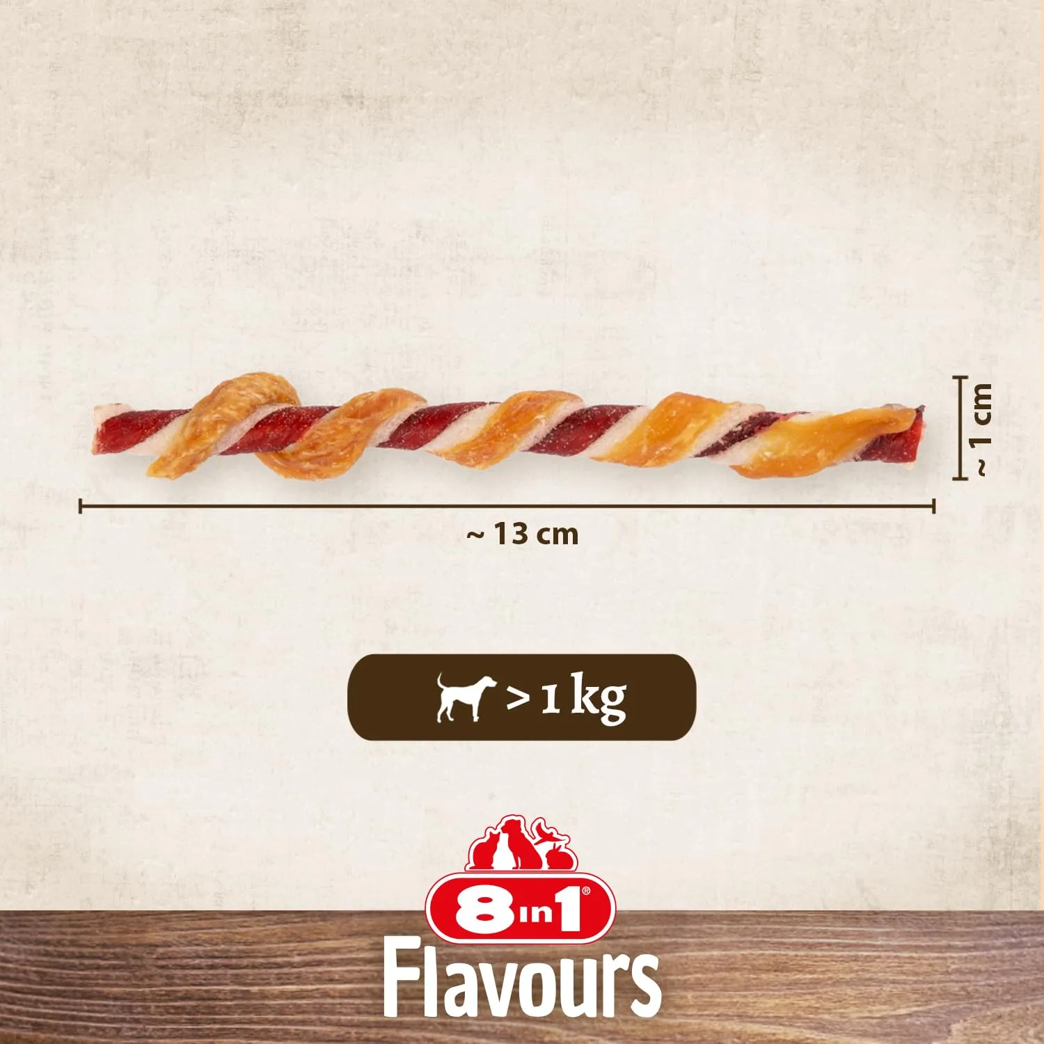 8in1 Triple Flavour Twisted Sticks per Cani, 10 Pezzi - immagine 4