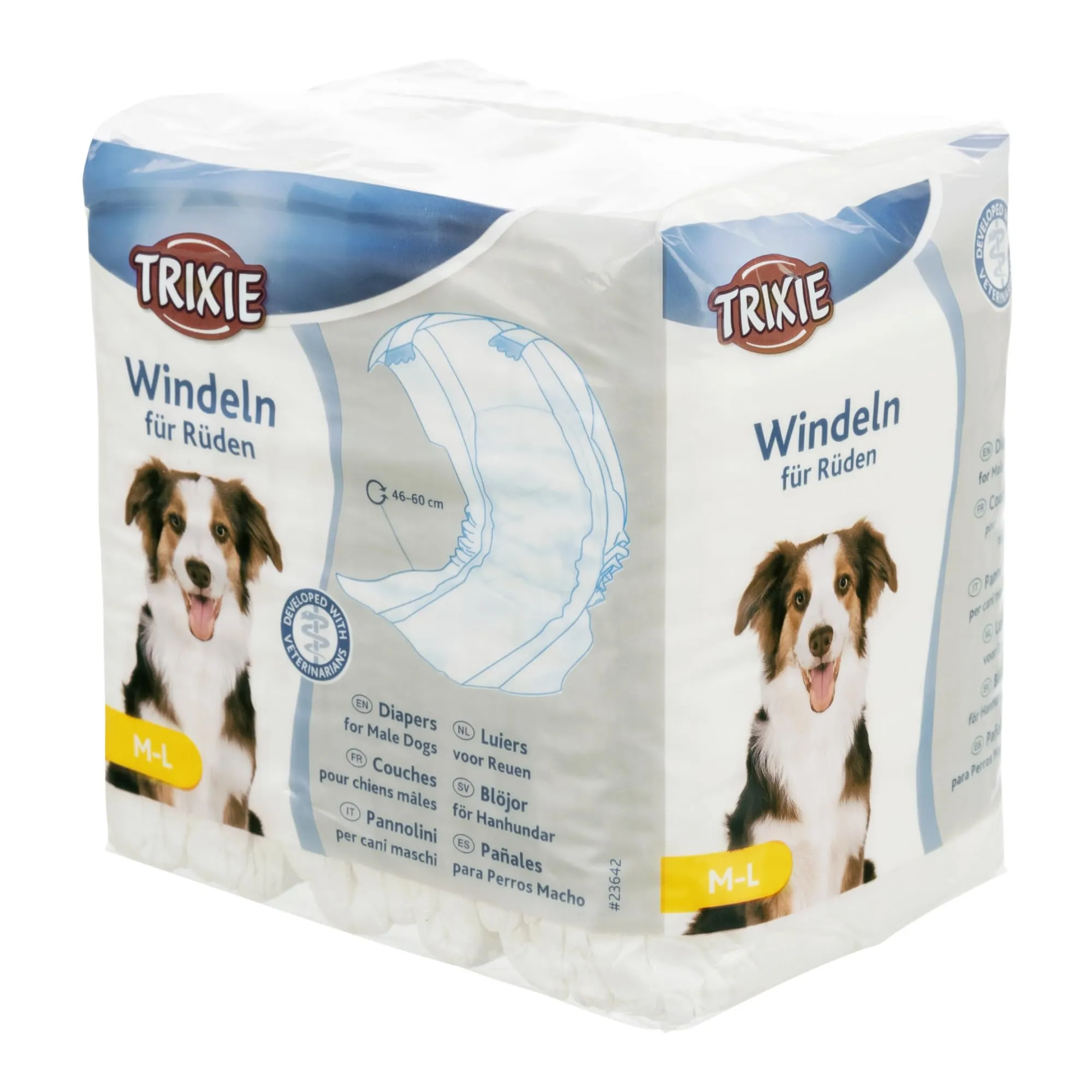TRIXIE Pannolini per cani maschi, M-L: 46-60 cm, 12 pz - immagine 1