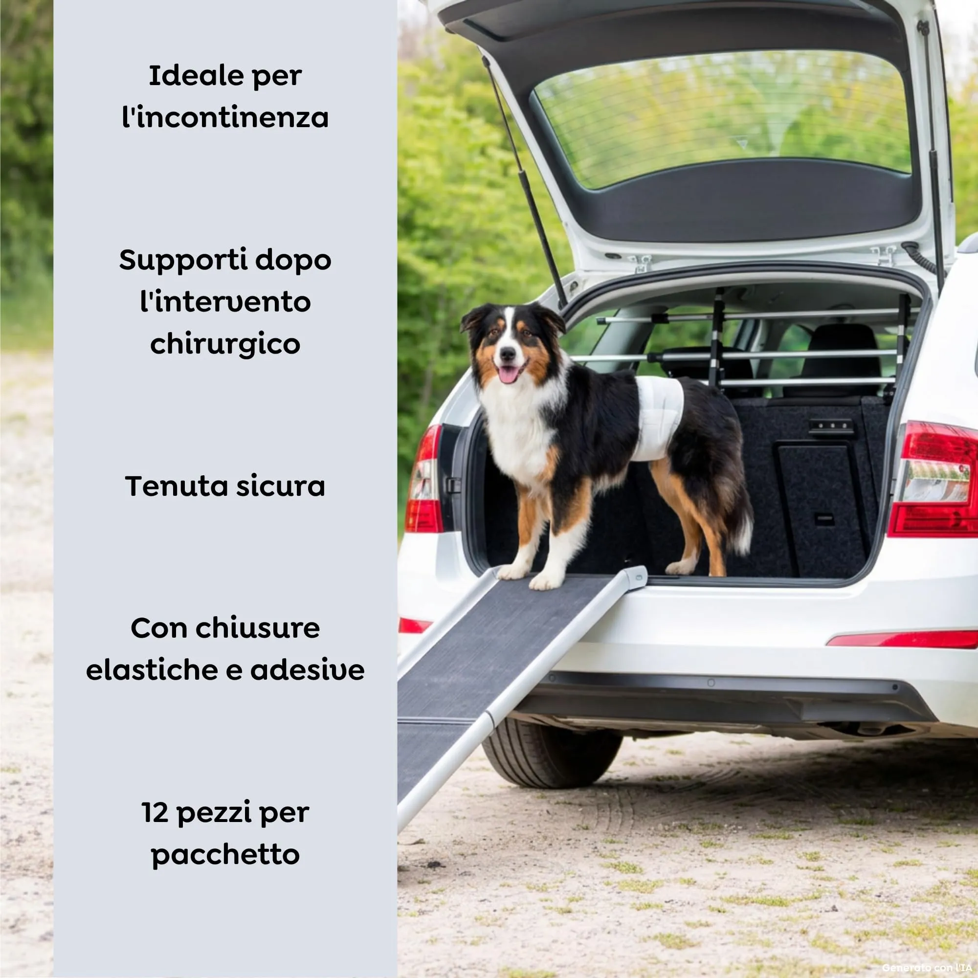 TRIXIE Pannolini per cani maschi, M-L: 46-60 cm, 12 pz - immagine 2
