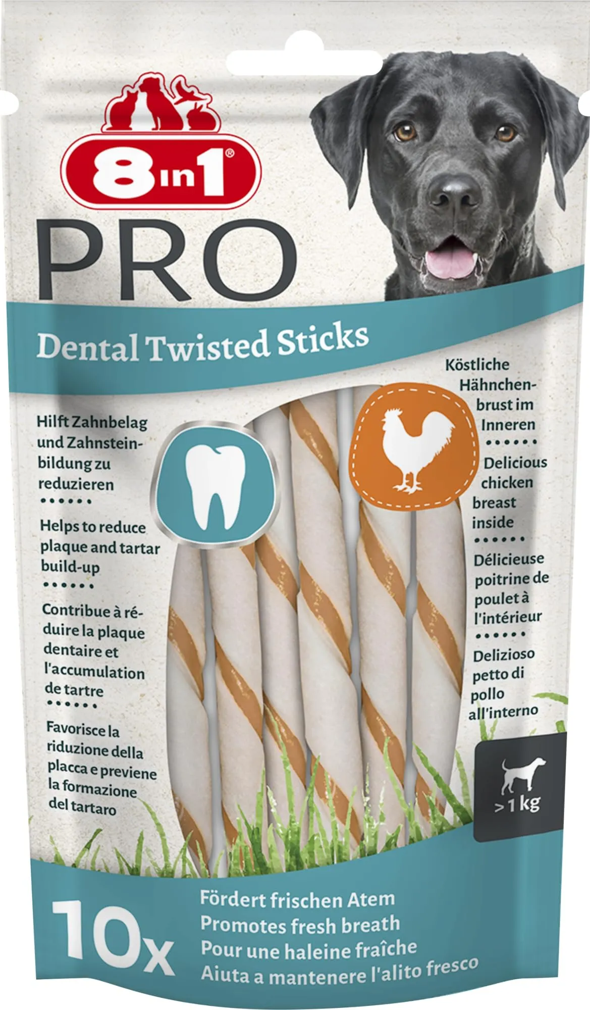 8in1 Pro Dental Twisted Sticks per Cani, 10 Pezzi - immagine 5