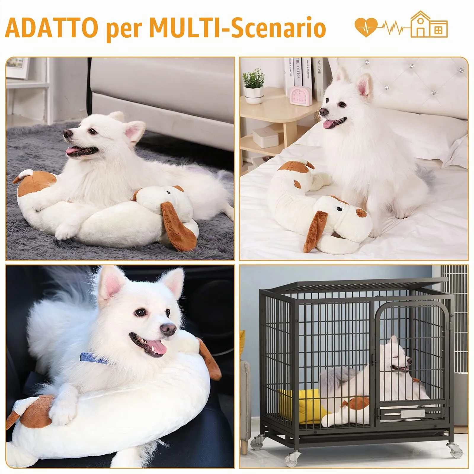 WEOK Giocattolo per cani con battito cardiaco per cuccioli e gatti - immagine 6