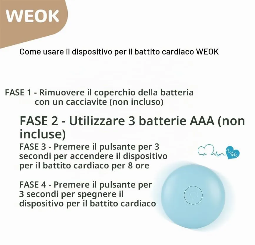 WEOK Giocattolo di peluche calmante con battito cardiaco per cuccioli, cani e gatti - Marrone - immagine 2