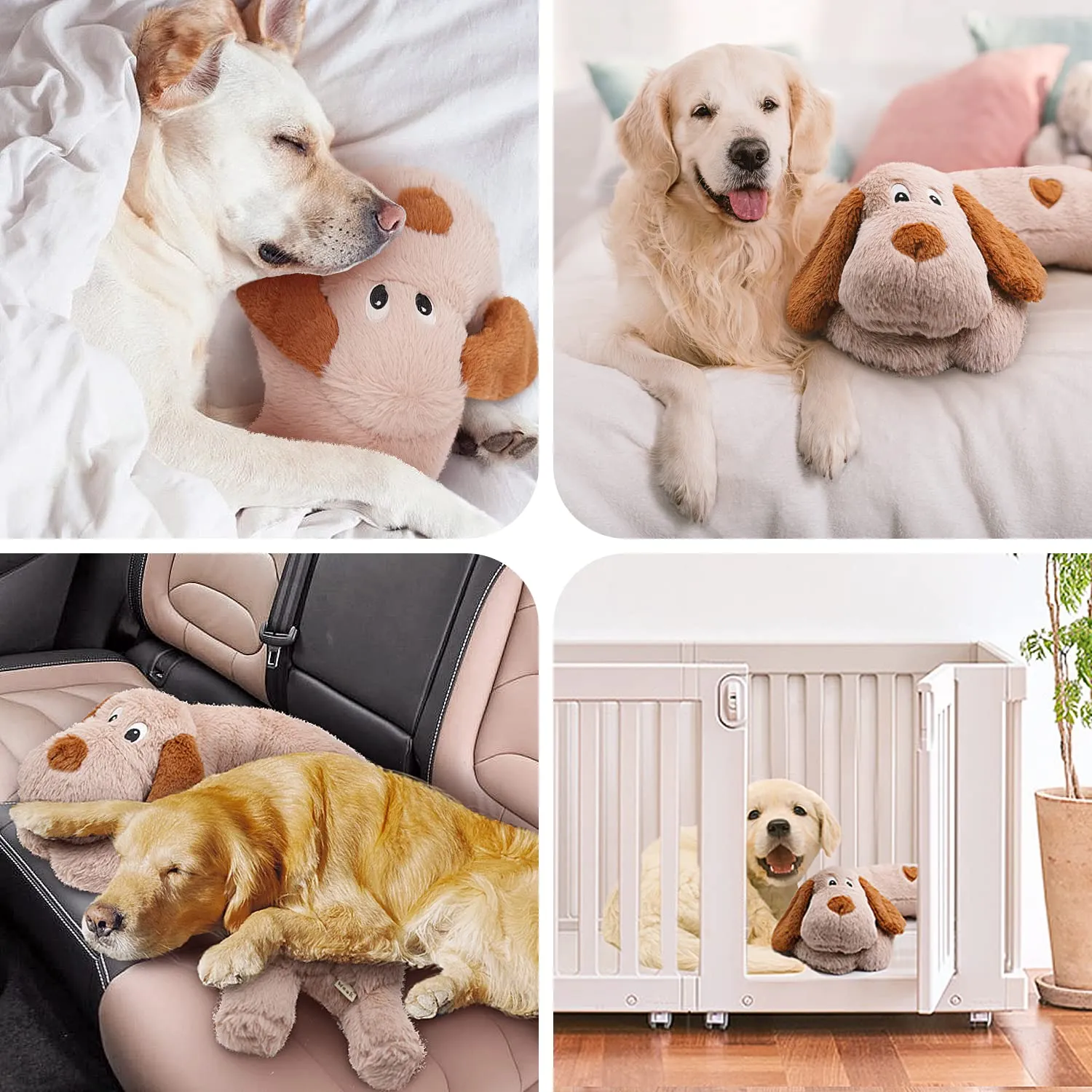 WEOK Giocattolo di peluche con battito cardiaco per cuccioli, cani e gatti - immagine 7
