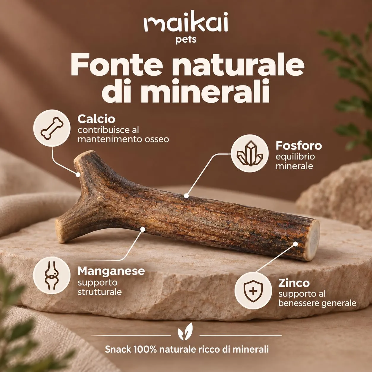 MAIKAI Corna di Cervo per Cani, Taglia L, 2 Pezzi - immagine 4