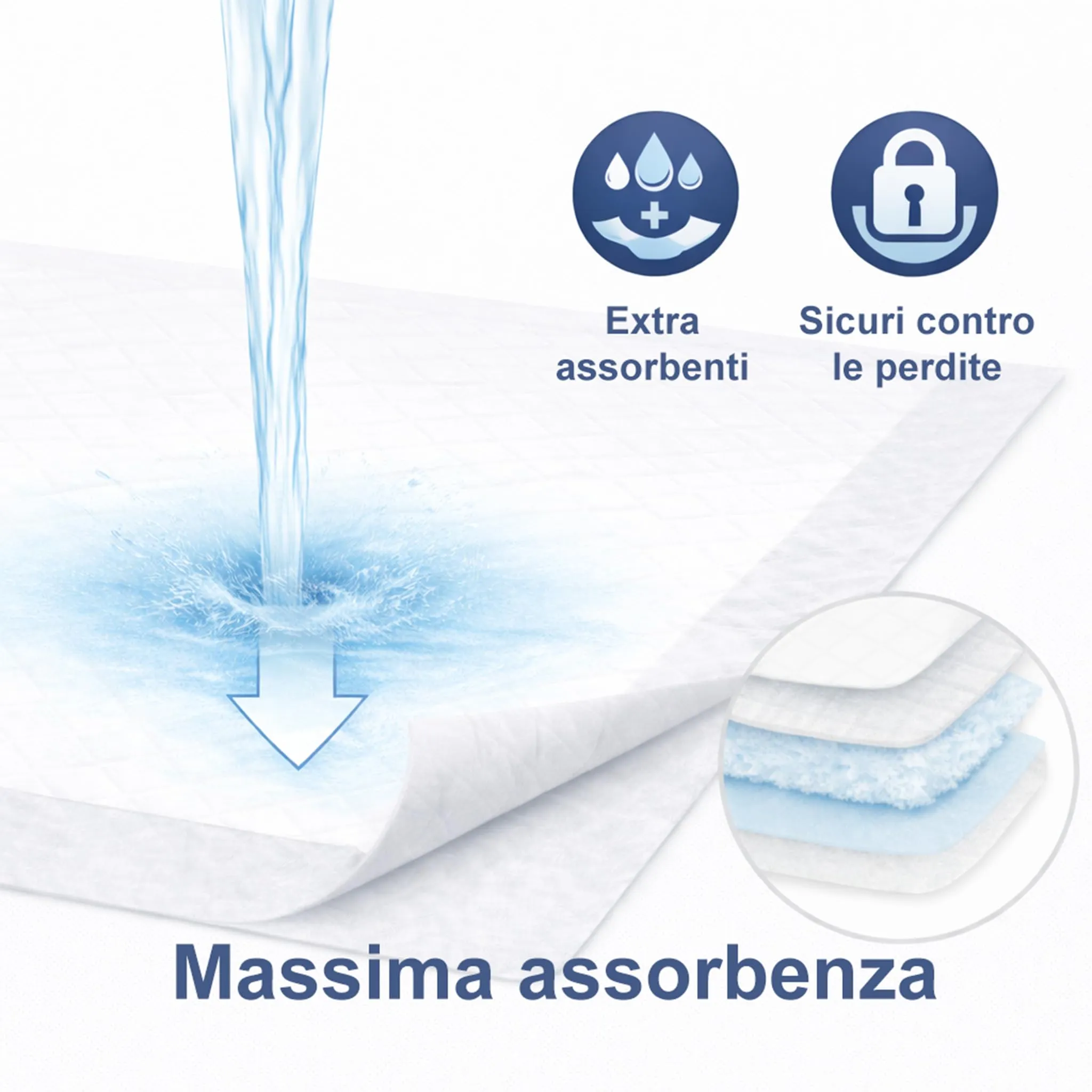 Happy & Clean Happee Traversine Cani 60x60, 100 Pezzi, 5 Strati con Fondo Impermeabile - immagine 5