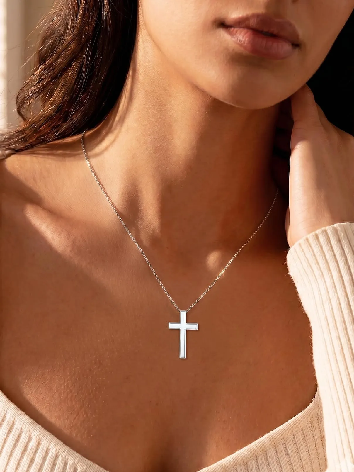 FaithHeart Collana Catenina in Acciaio Inossidabile 1mm 70cm Argento - immagine 9