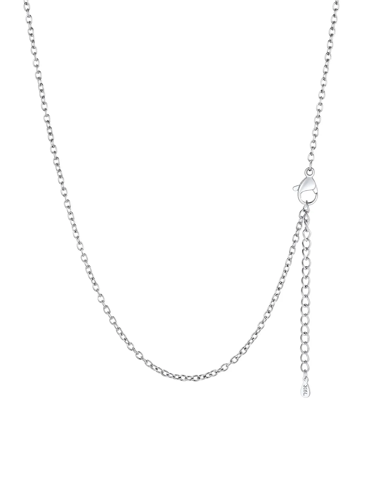 FaithHeart Collana Catenina Donna in Acciaio Inossidabile 2mm 55cm Argento - immagine 1