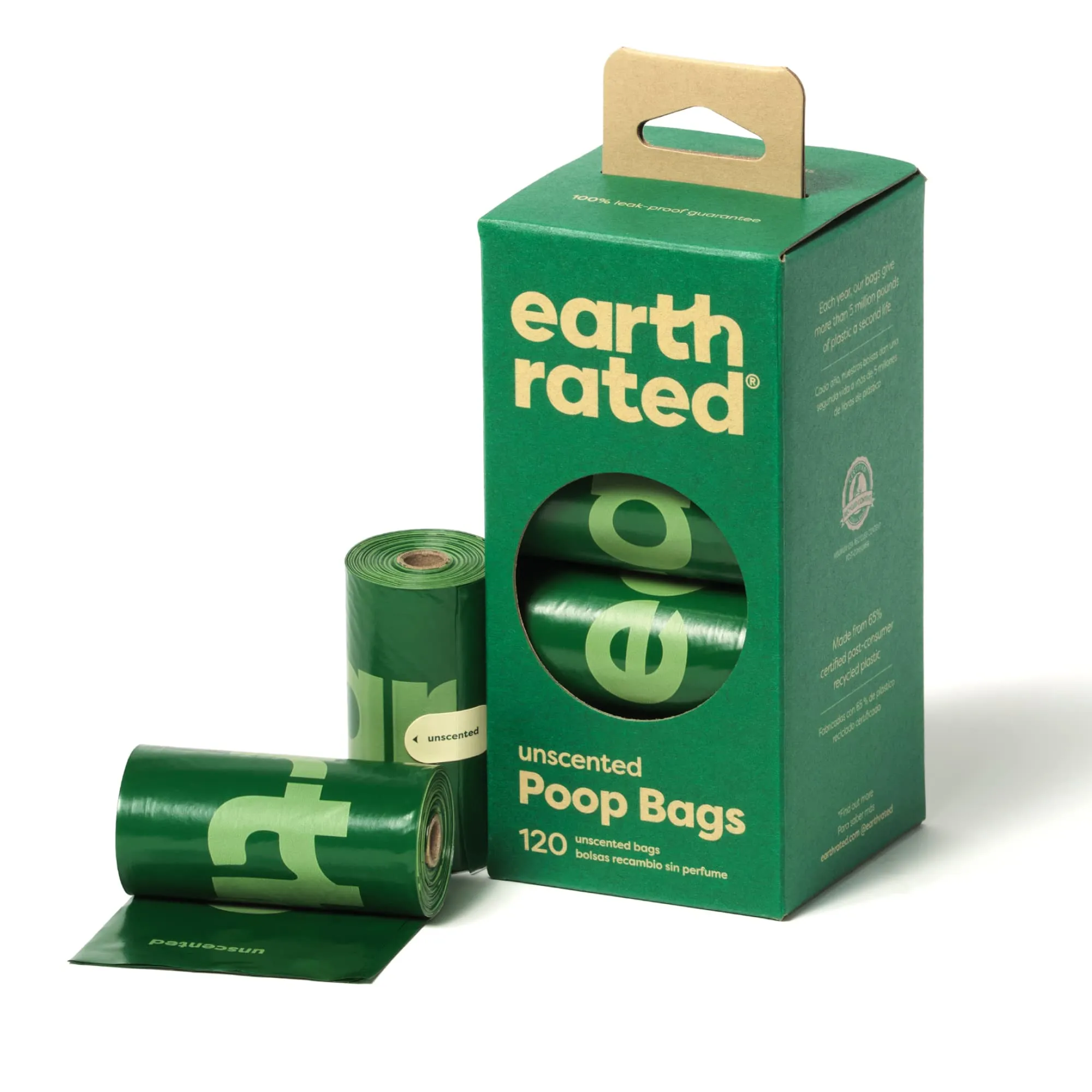 Earth Rated Sacchetti Igienici per Cani, Senza Profumo, 120 Pezzi - immagine 1