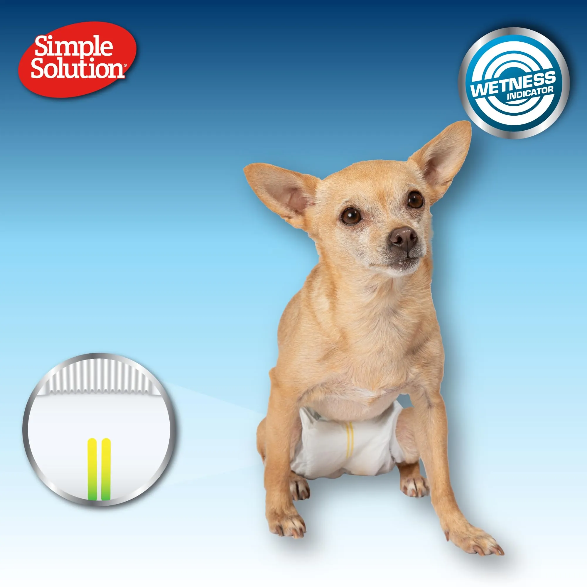 Simple Solution Pannolini a Fascia Monouso per Cani Maschio con Indicatore di Bagnato, Medium, 12 unità - immagine 5