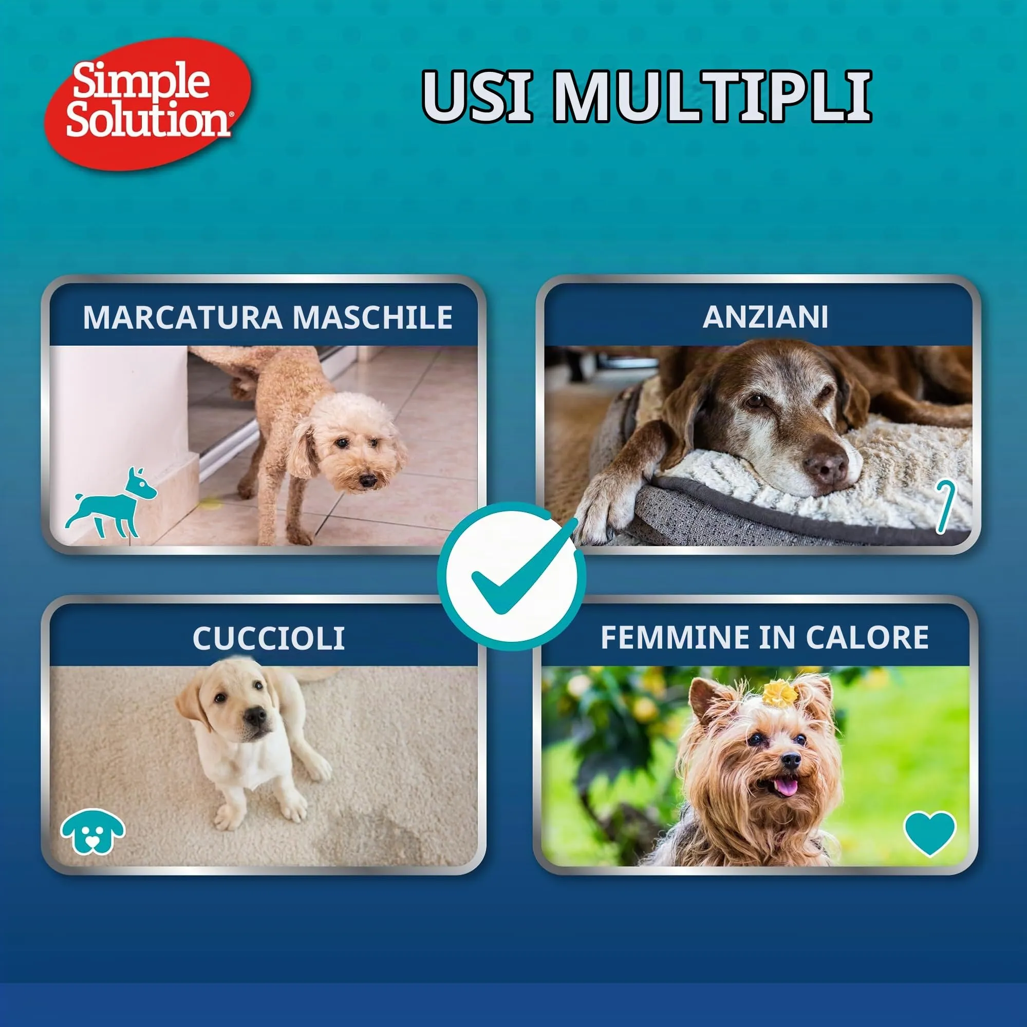 Simple Solution Pannolini a Fascia Monouso per Cani Maschio con Indicatore di Bagnato, Medium, 12 unità - immagine 6