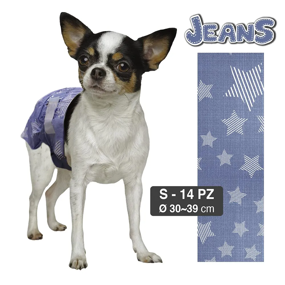 Croci Dog Nappy Jeans, Taglia S (30-39 cm), 14 pz - immagine 2