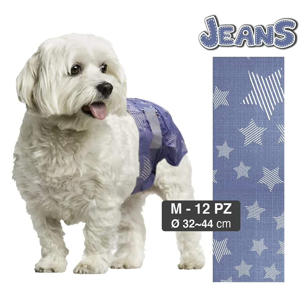 Croci Dog Nappy Jeans, Taglia M (32-44 cm), 12 pz - immagine 2