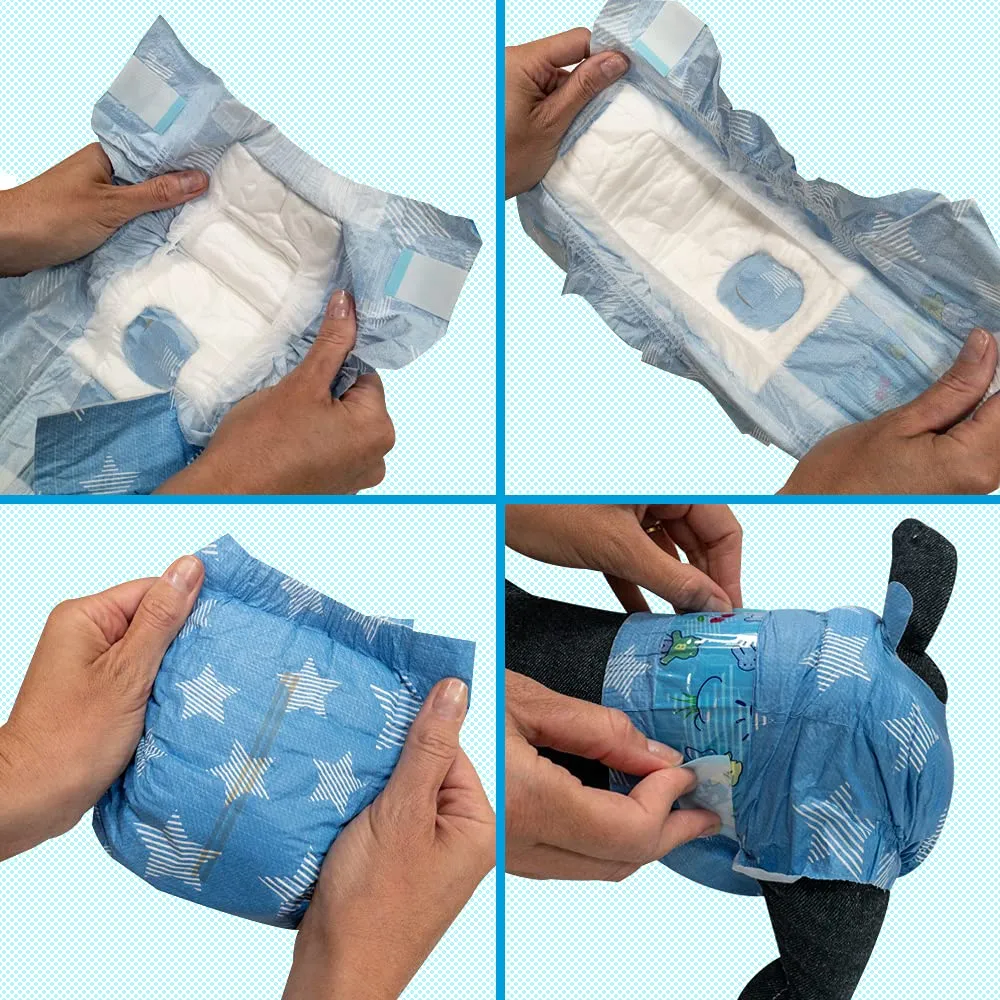 Croci Dog Nappy Jeans, Taglia M (32-44 cm), 12 pz - immagine 3
