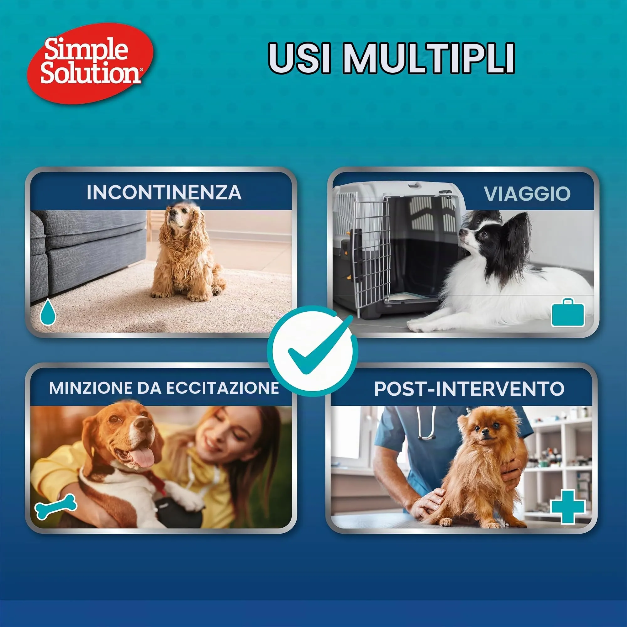 Simple Solution Pannolini a Fascia Monouso per Cani Maschio con Indicatore di Bagnato, Taglia Large, 12 unità - immagine 8