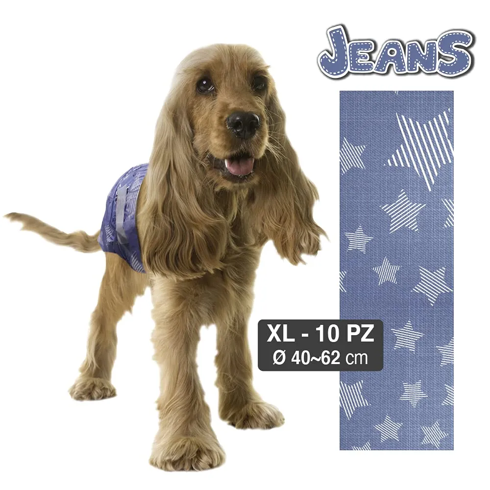 Croci Dog Nappy Jeans, Taglia XL (40-62 cm), 10 pz - immagine 2