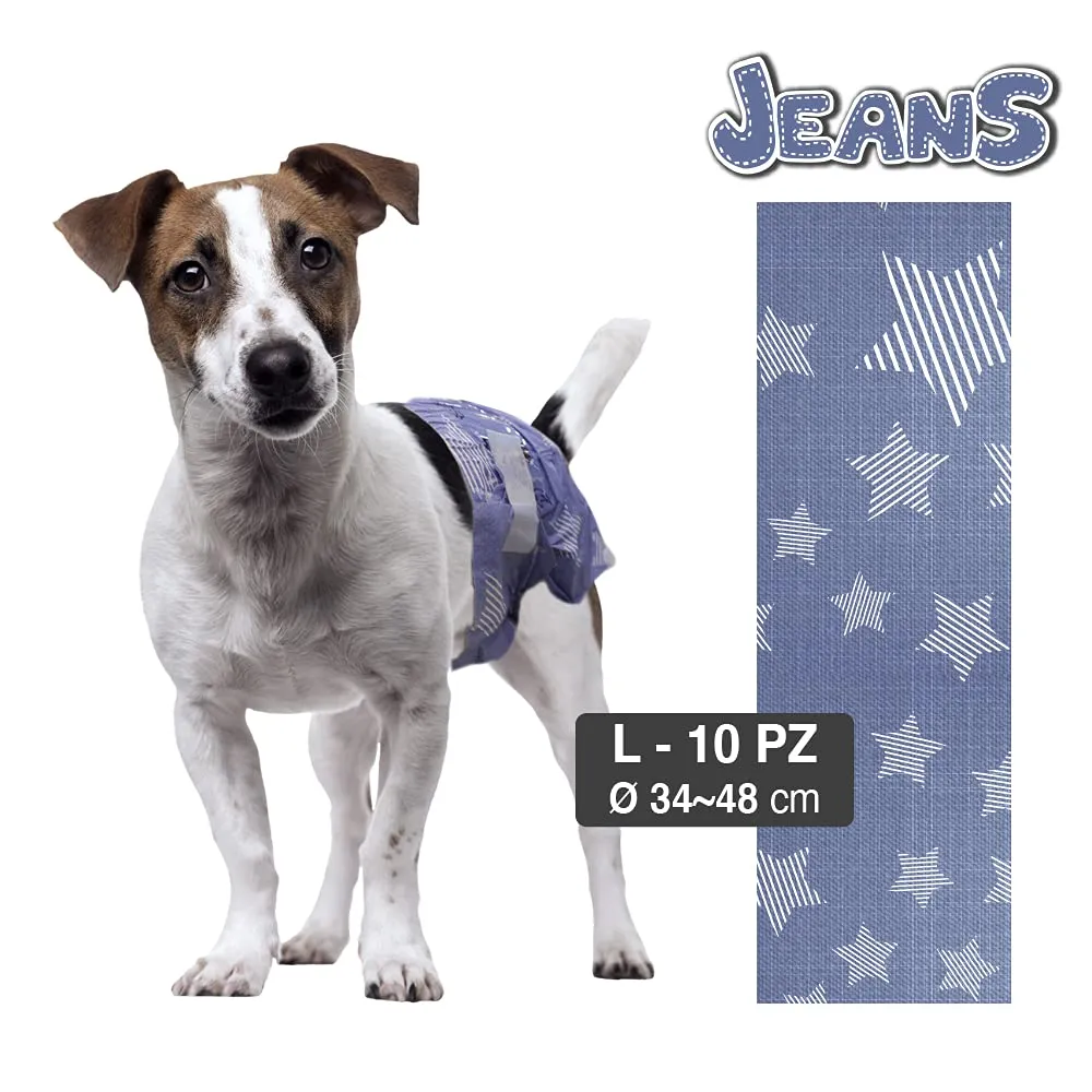 Croci Dog Nappy Jeans, Taglia L, 34-48 cm, 10 pz - immagine 2