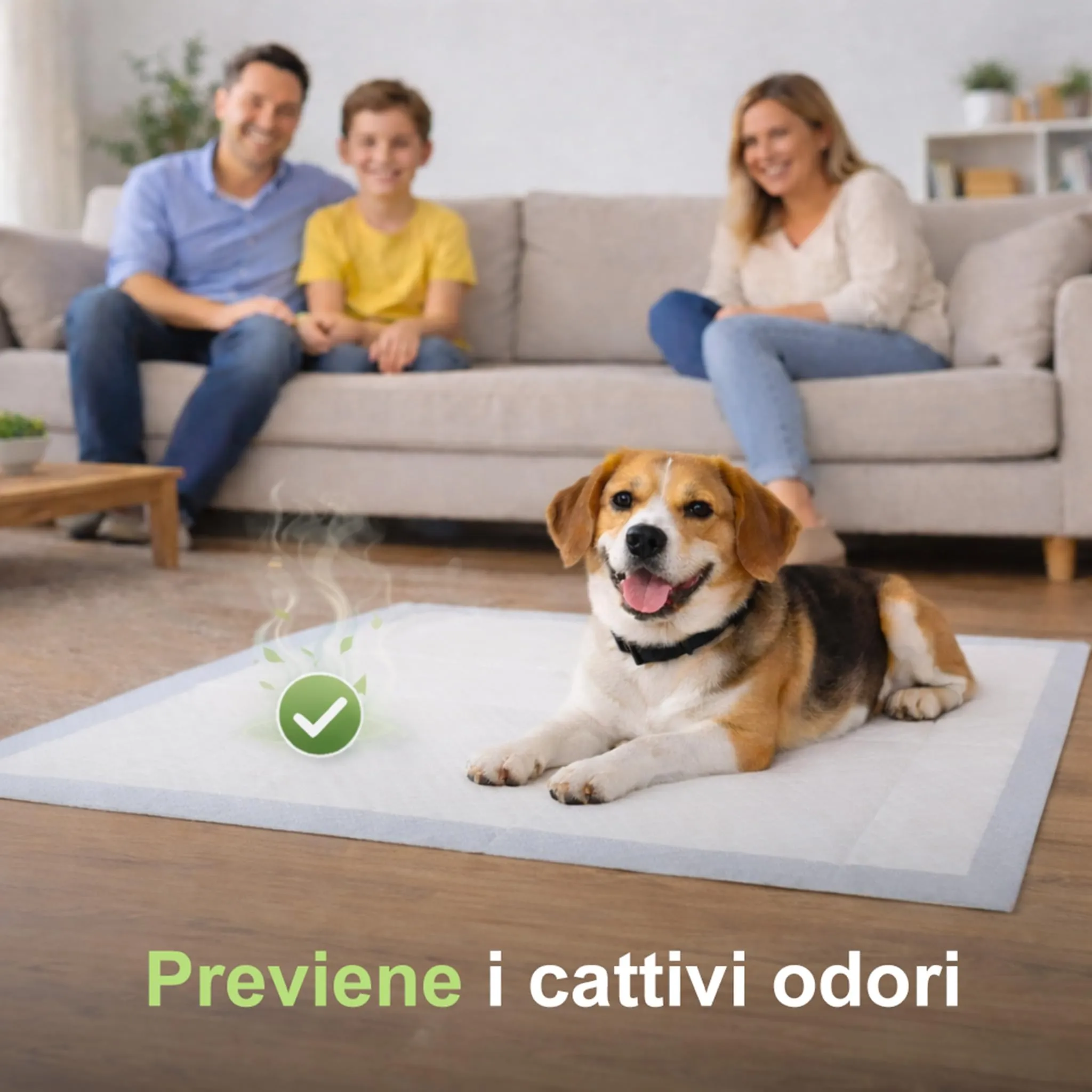 Happy & Clean Happee Traversine Cani 60x60, 50 Pezzi, 5 Strati con Fondo Impermeabile - immagine 6