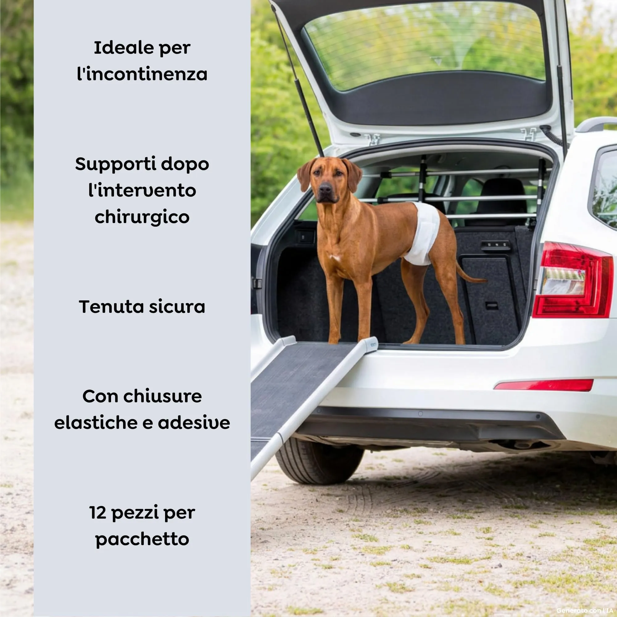 TRIXIE Pannolini per cani maschi, L-XL (60-80 cm), 12 pezzi - immagine 2