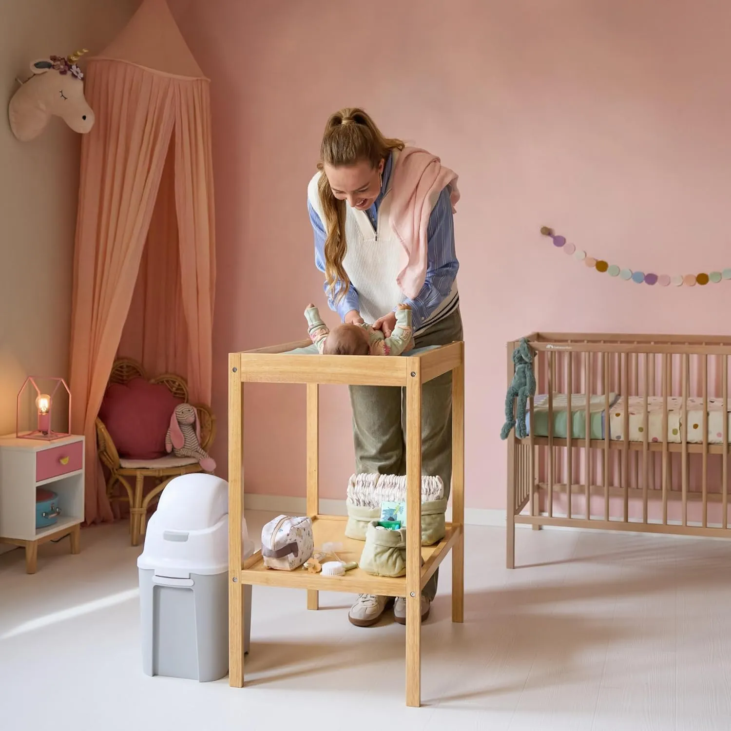 Bebeconfort Daisy Fasciatoio Neonato 0-12 mesi Legno Naturale - immagine 9