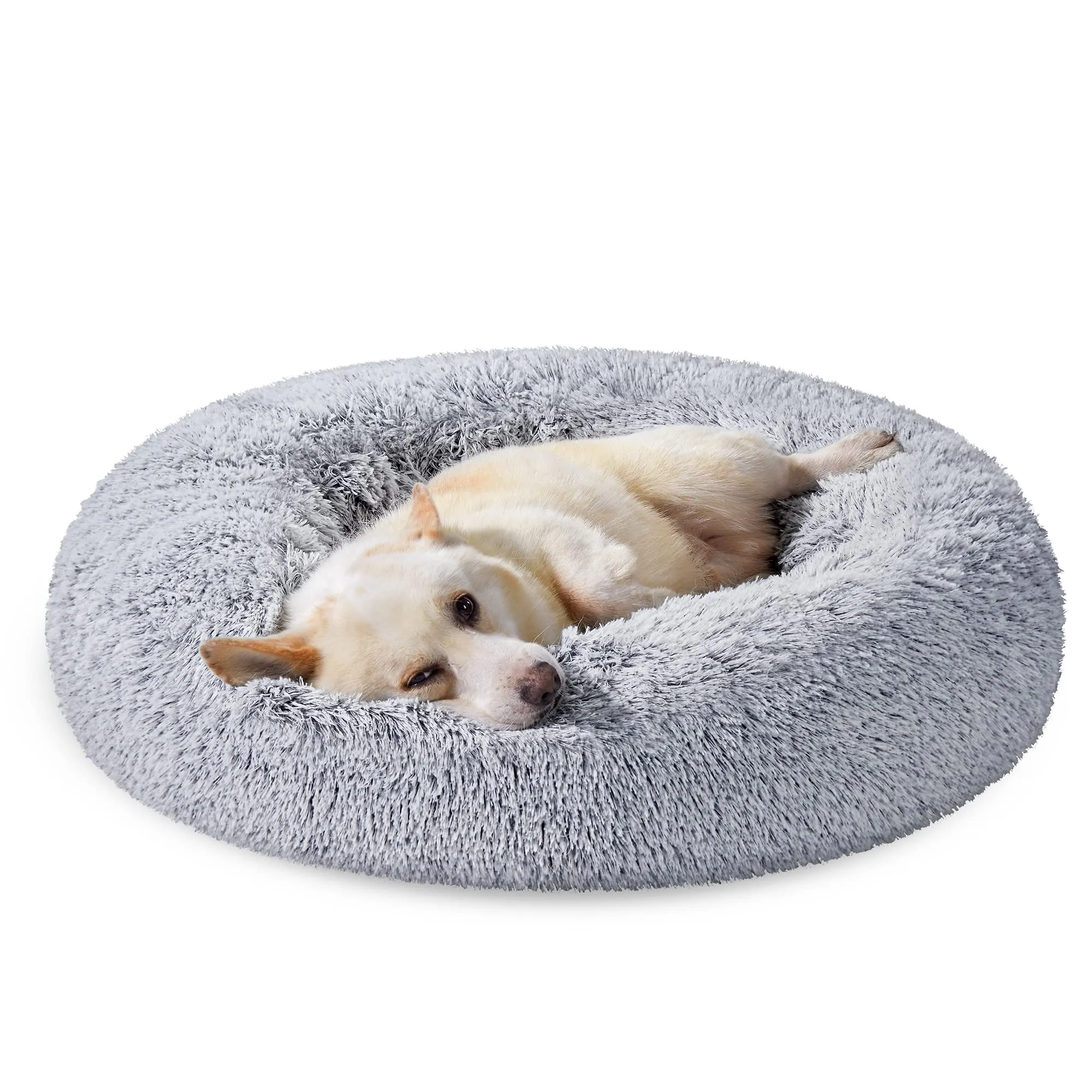 Feandrea Cuccia Cane a Ciambella, Cuscino Sfoderabile e Lavabile, Diametro 80 cm, Grigio Ombré PGW040G01 - immagine 1