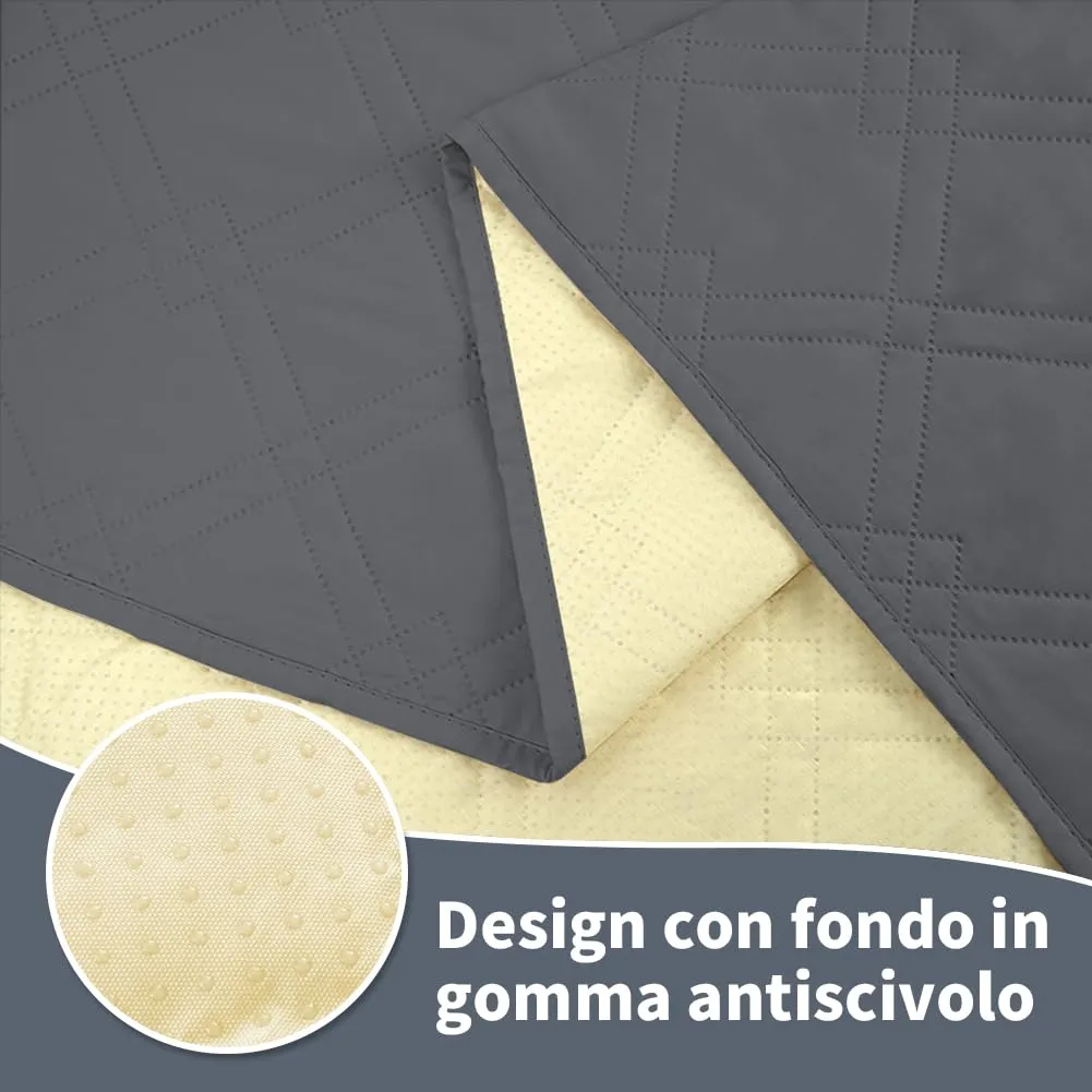 DUJUIKE Copridivano Impermeabile con Fondo Antiscivolo per Animali Domestici e Bambini, Grigio, 76 x 180 cm - immagine 4
