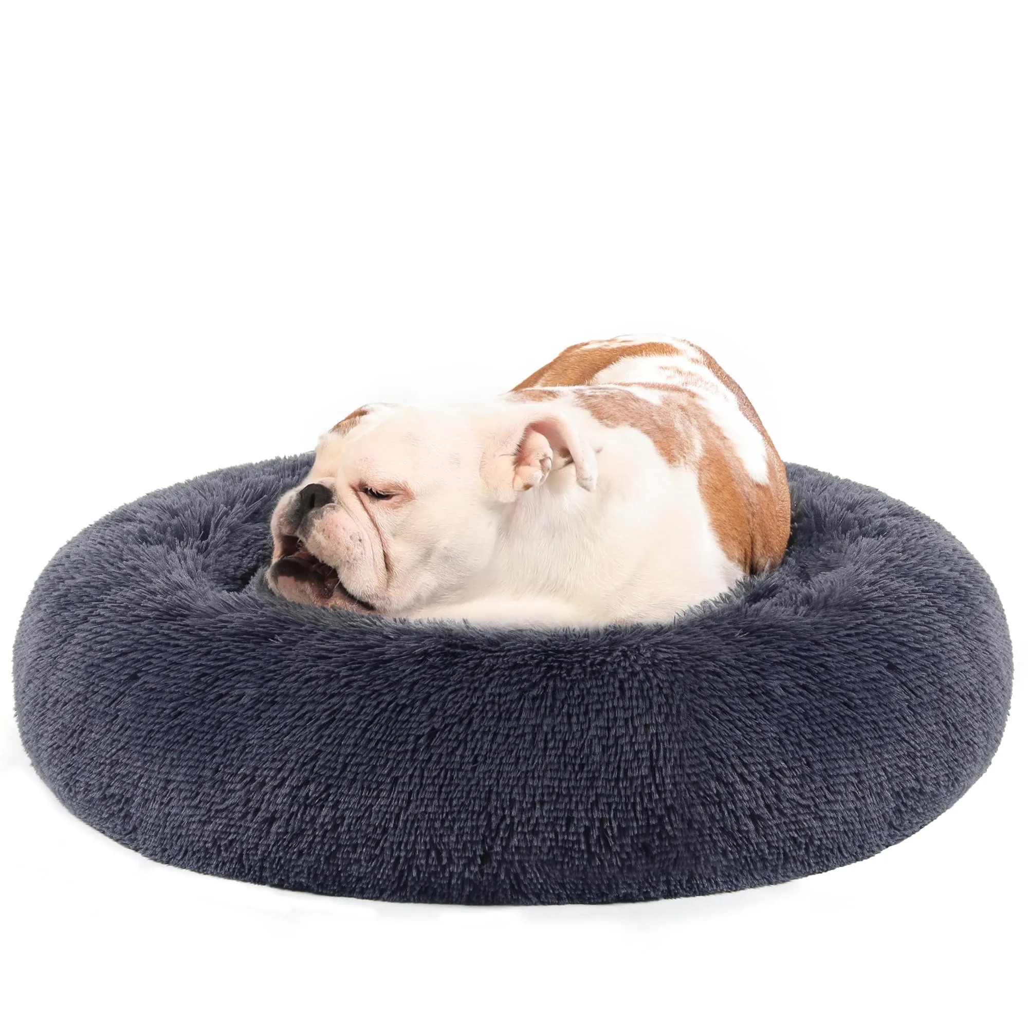 Feandrea Cuccia per Cani a Ciambella, Cuscino Sfoderabile e Lavabile, Diametro 80 cm, Grigio Scuro PGW040G02 - immagine 1