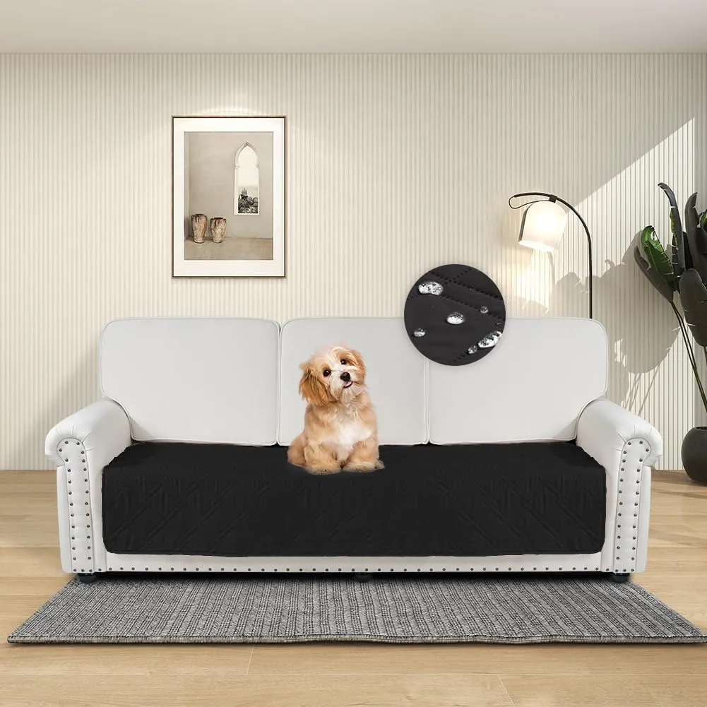 DUJUIKE Copridivano Impermeabile Antiscivolo per Cani e Bambini, 76 x 180 cm, Nero - immagine 1