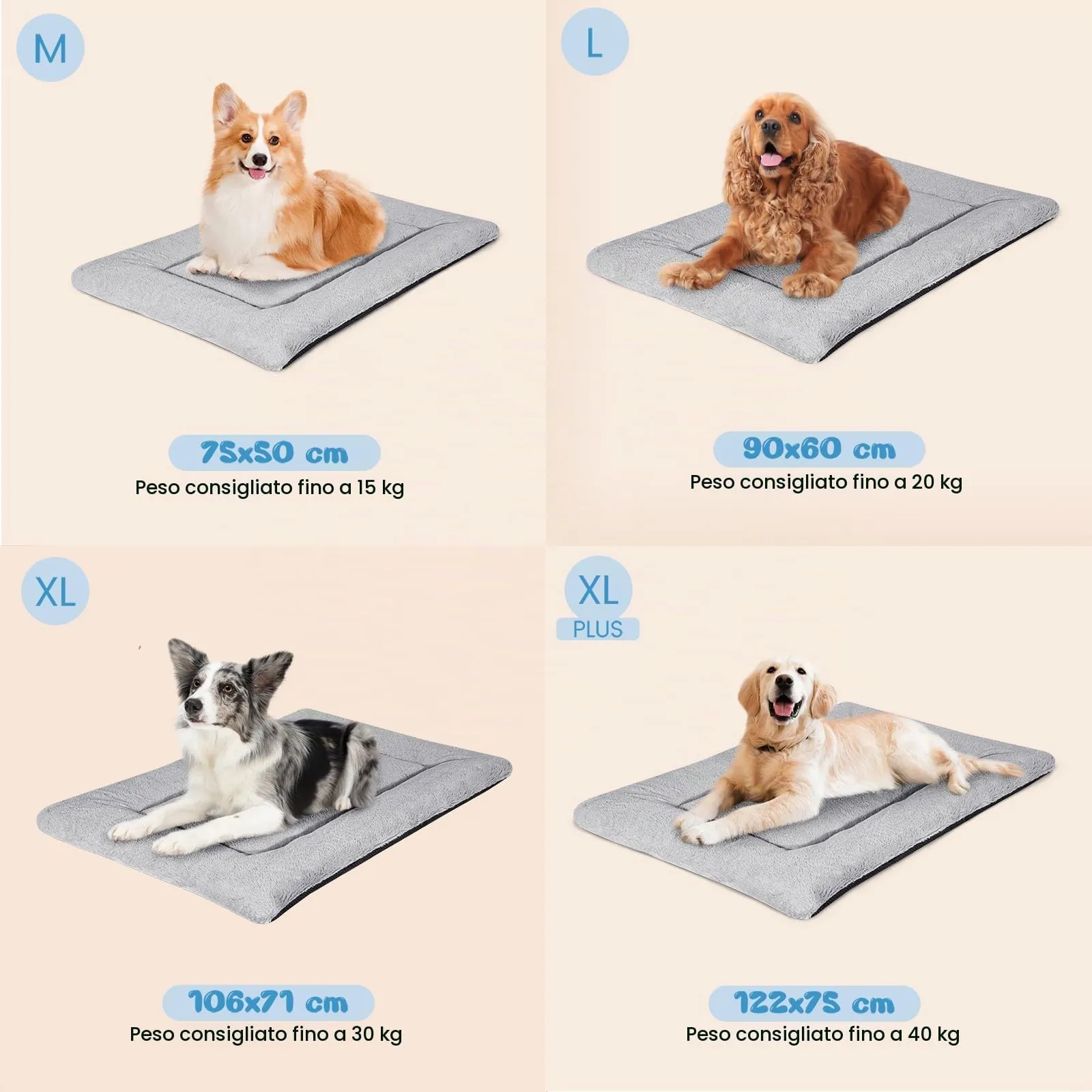 BaoDan Cuccia Cane Interno, Cuscino Lavabile, 75x50 cm - immagine 2