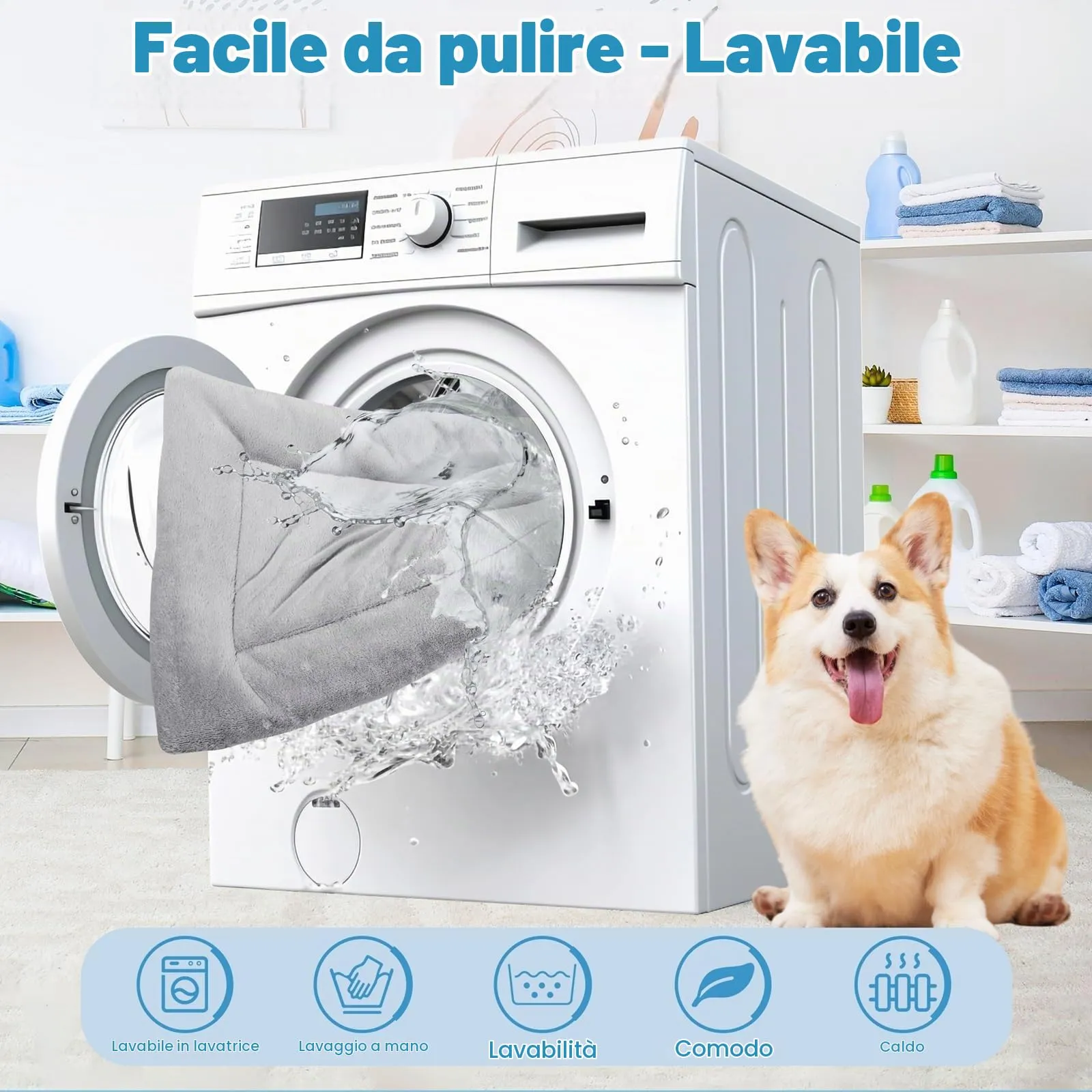 BaoDan Cuccia Cane Interno, Cuscino Lavabile, 75x50 cm - immagine 5
