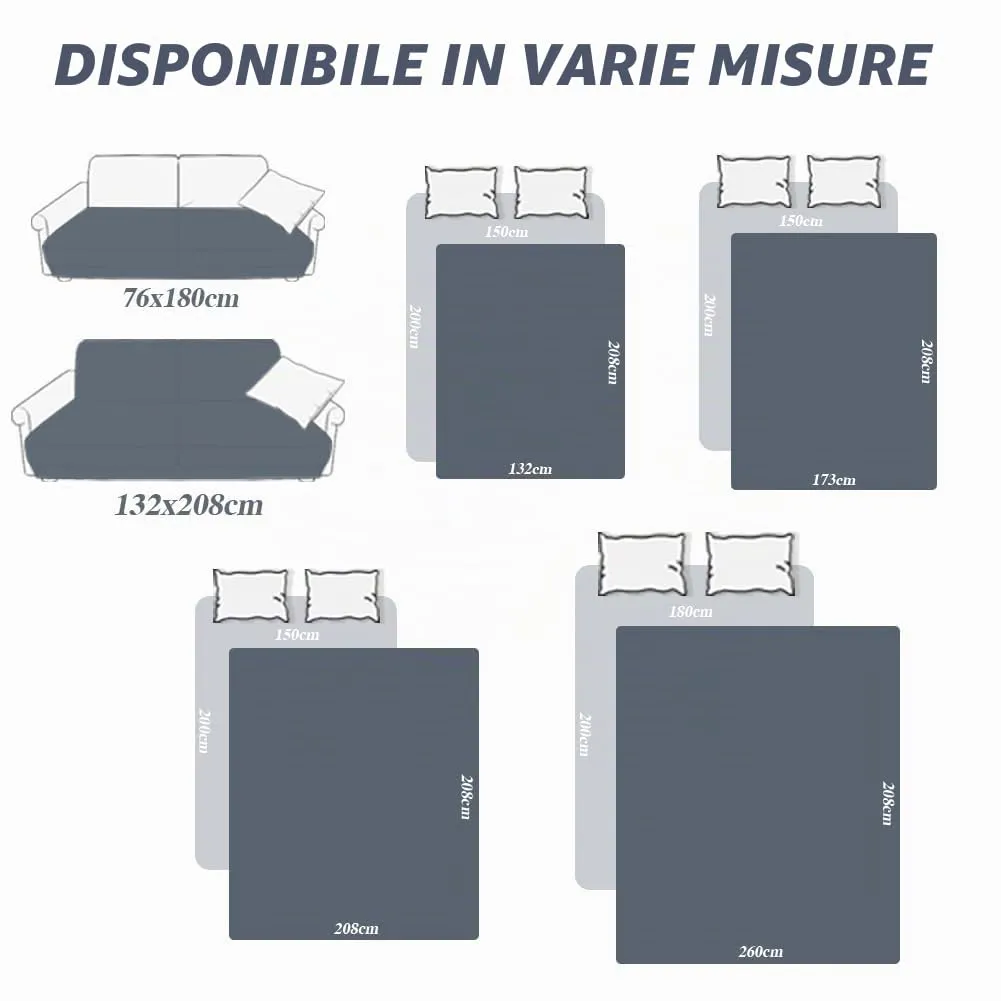 DUJUIKE Copridivano Impermeabile con Fondo Antiscivolo per Cani e Bambini, 3 Posti (Cammello, 76 x 180 cm) - immagine 6
