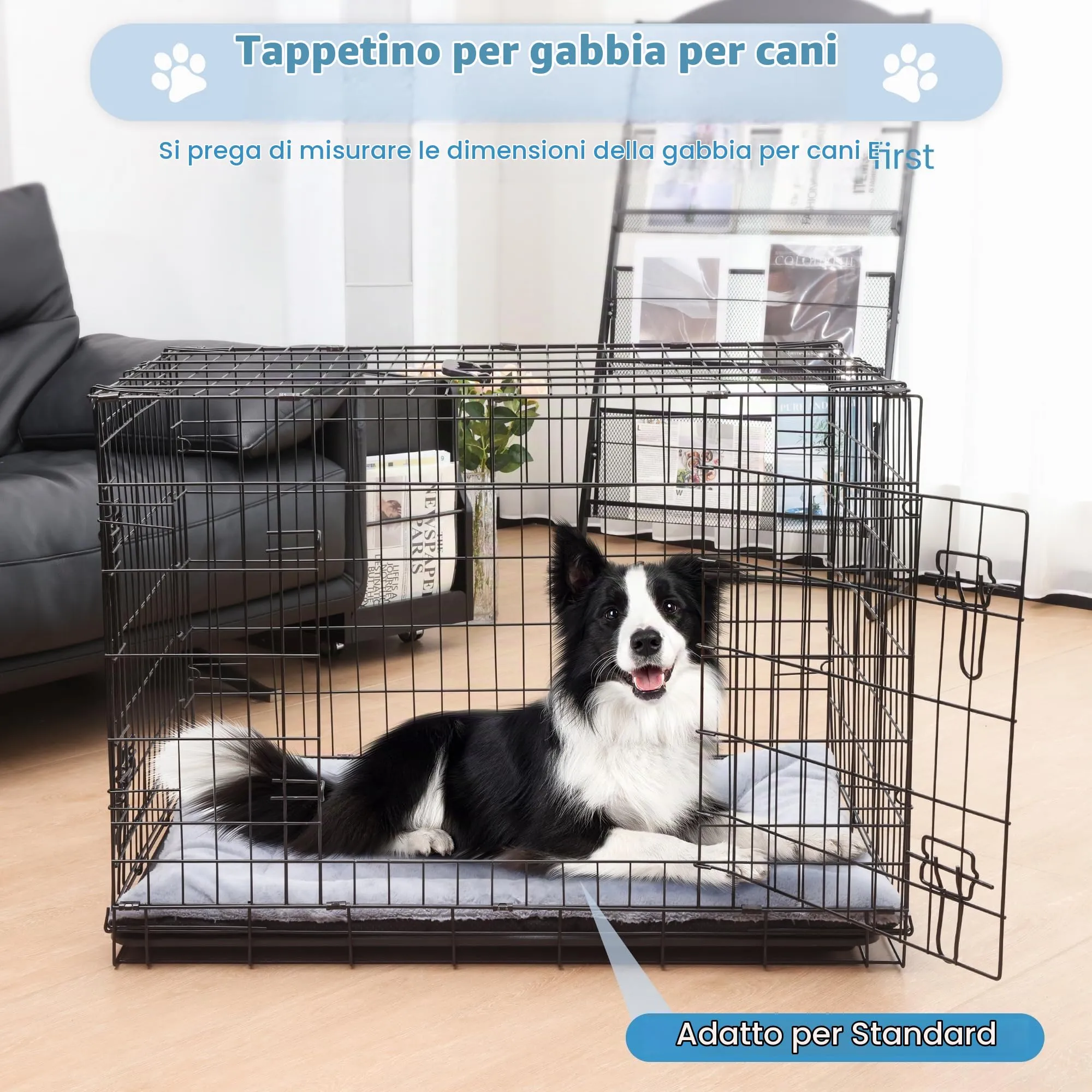 BaoDan Cuccia Cane Interno Taglia Grande, Cuscino Lavabile, 106x71 cm, Grigio - immagine 6