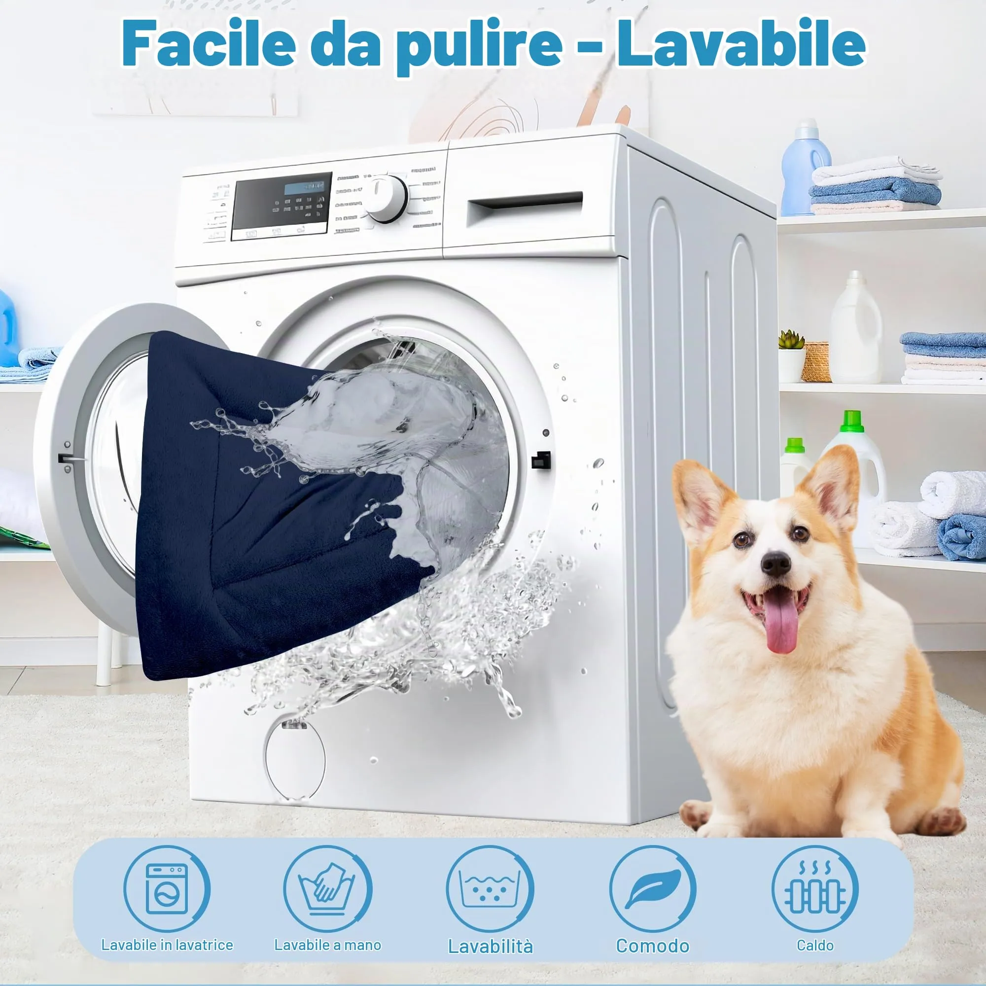 BaoDan Cuccia Cane Interno, Lavabile, 75x50 cm - immagine 5