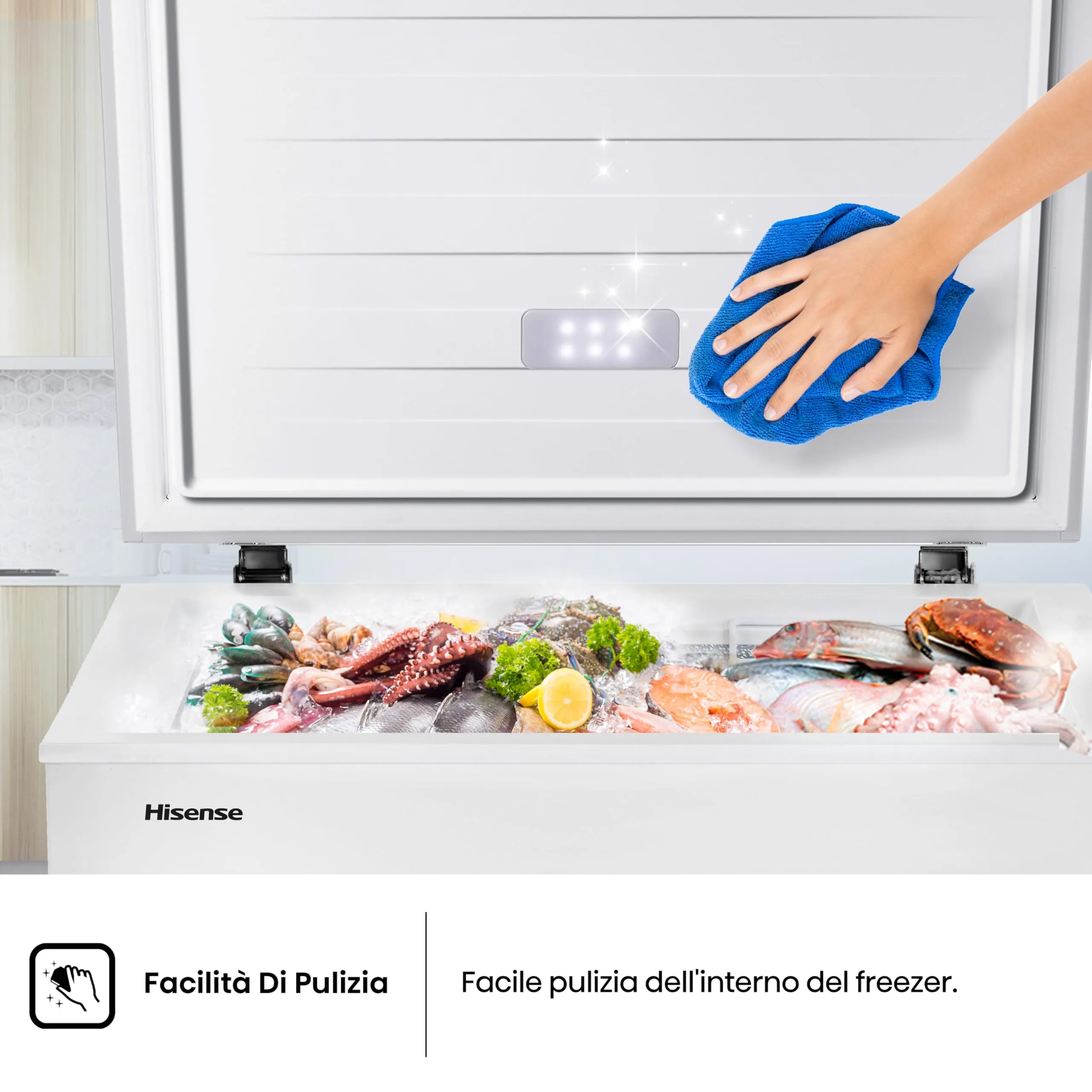 Hisense FT184D4AWYE Congelatore a Pozzo 142 Litri, Display LED, Classe E - immagine 4