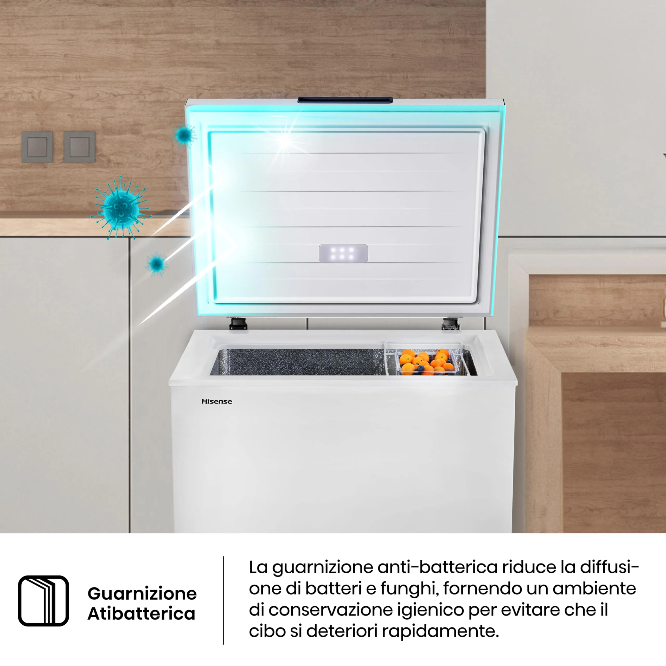 Hisense FT184D4AWYE Congelatore a Pozzo 142 Litri, Display LED, Classe E - immagine 7