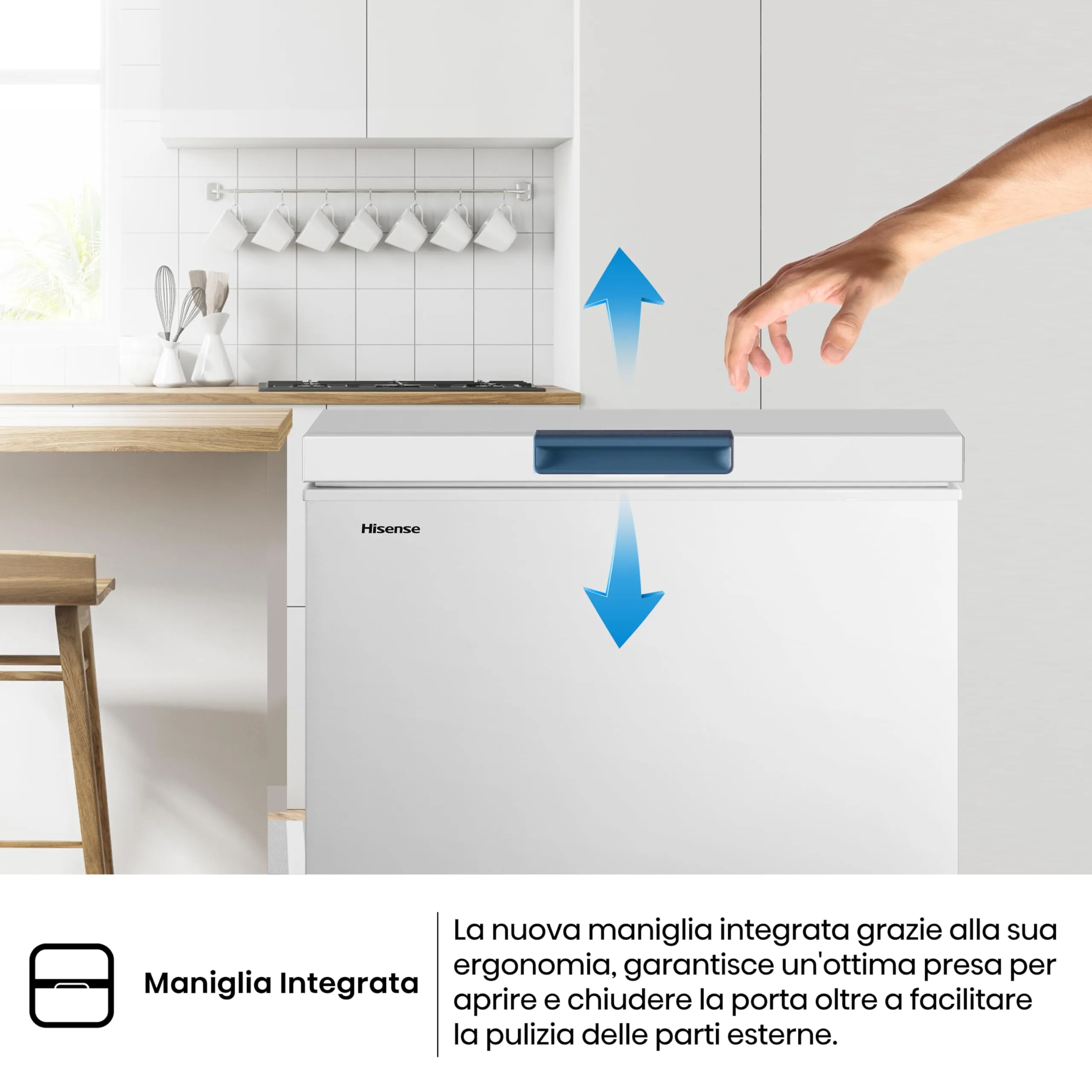 Hisense FT184D4AWYE Congelatore a Pozzo 142 Litri, Display LED, Classe E - immagine 10