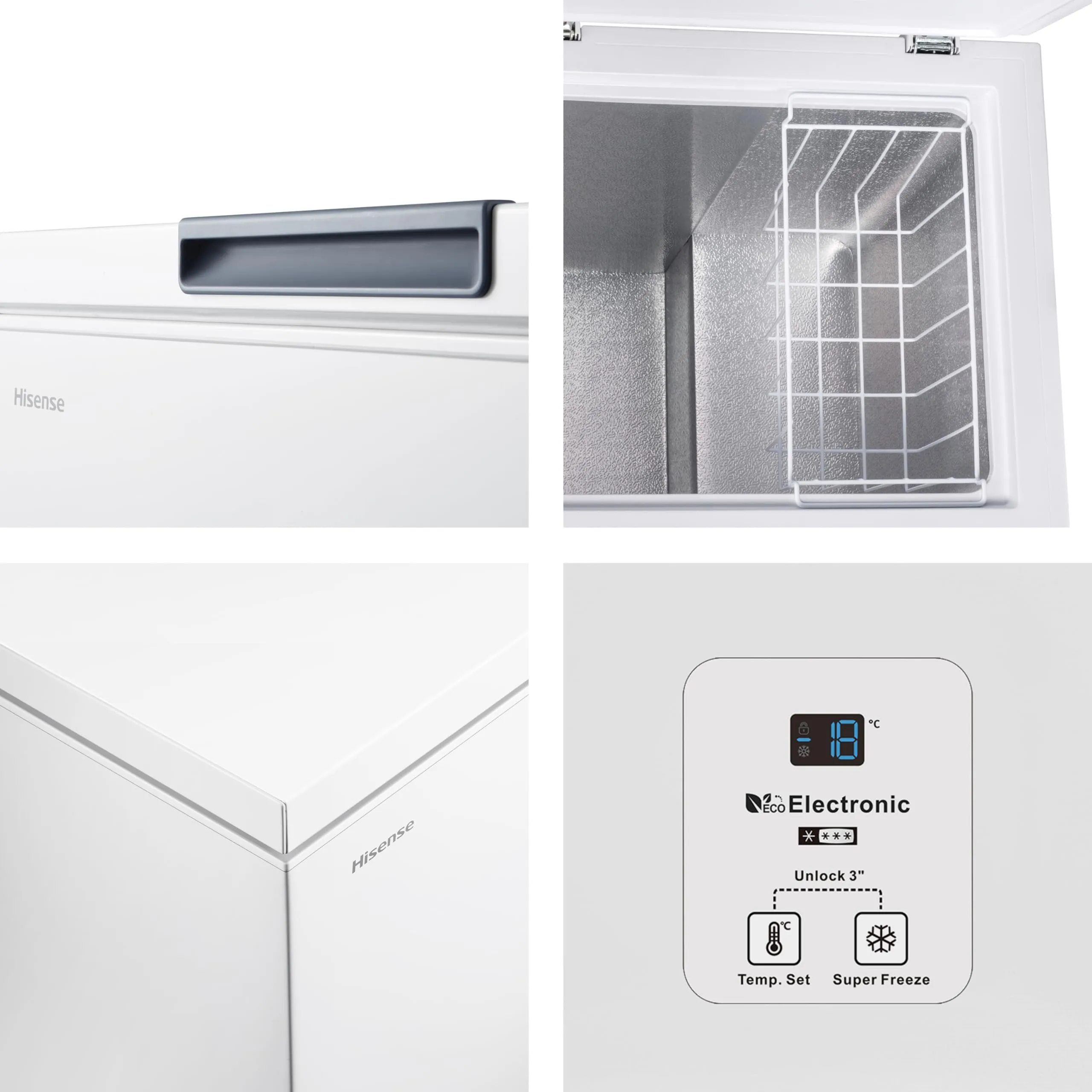 Hisense FT184D4AWYE Congelatore a Pozzo 142 Litri, Display LED, Classe E - immagine 13