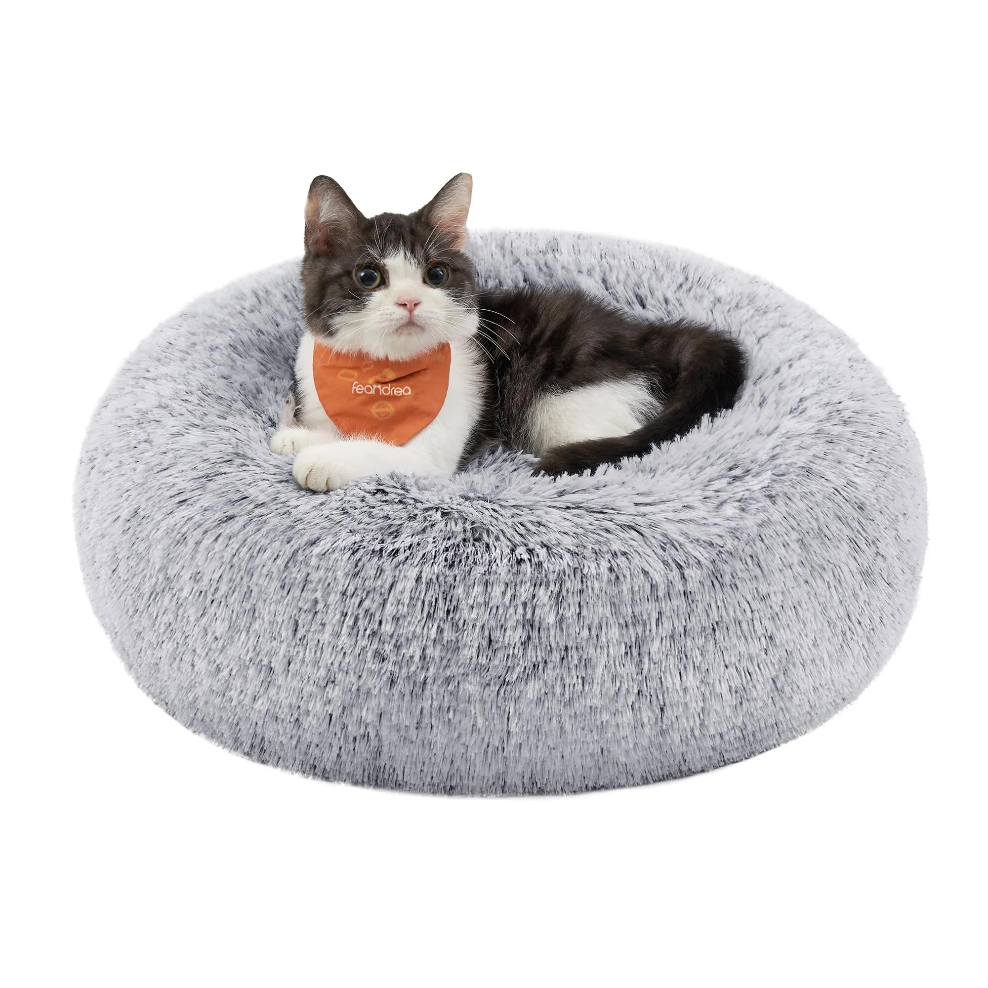 Feandrea Cuccia per Cani a Ciambella, Grigio Ombré, Diametro 40 cm - immagine 1