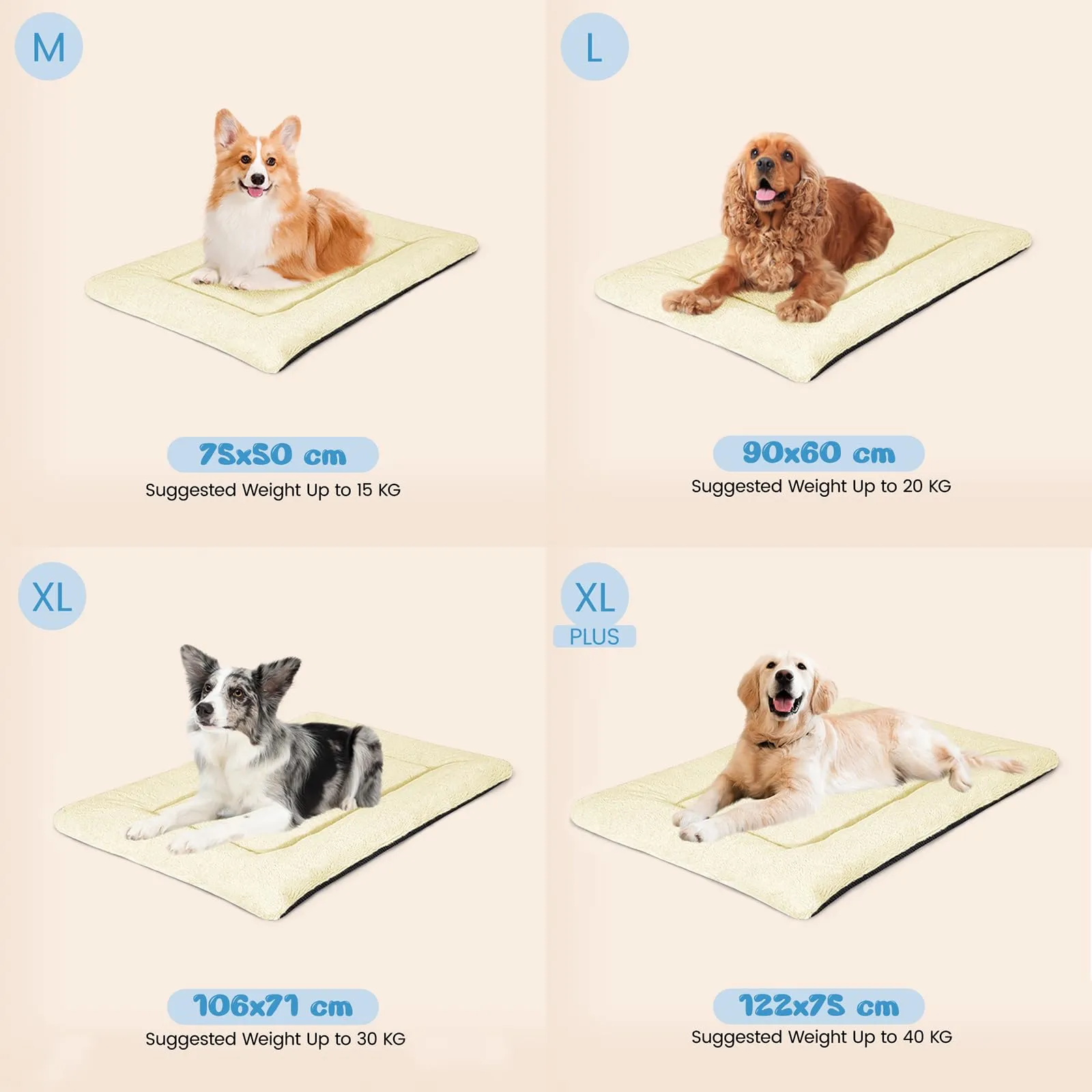 BaoDan Cuccia Cane Interno Taglia Grande, Cuscino Lavabile, 106x71 cm - immagine 2