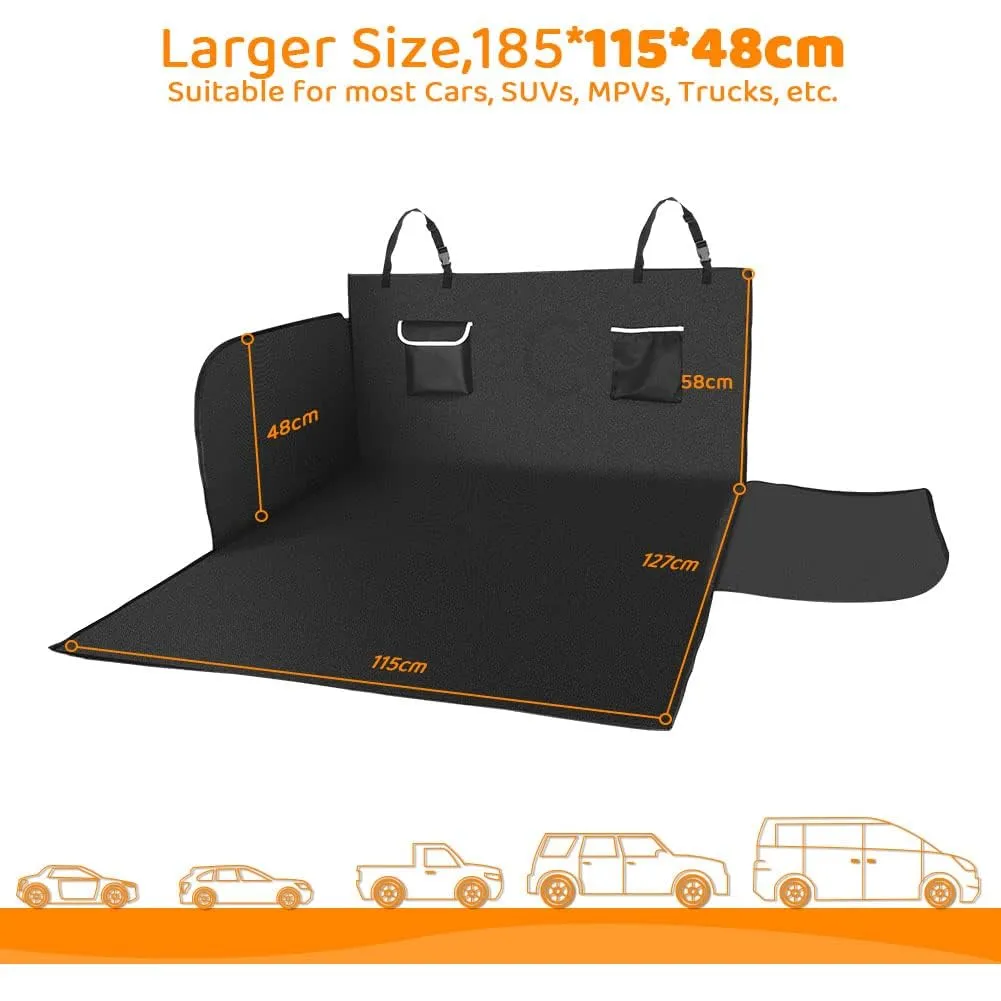 KYG Telo Auto per Cani Impermeabile per Bagagliaio Universale, 185 x 115 x 48 cm, Nero - immagine 2