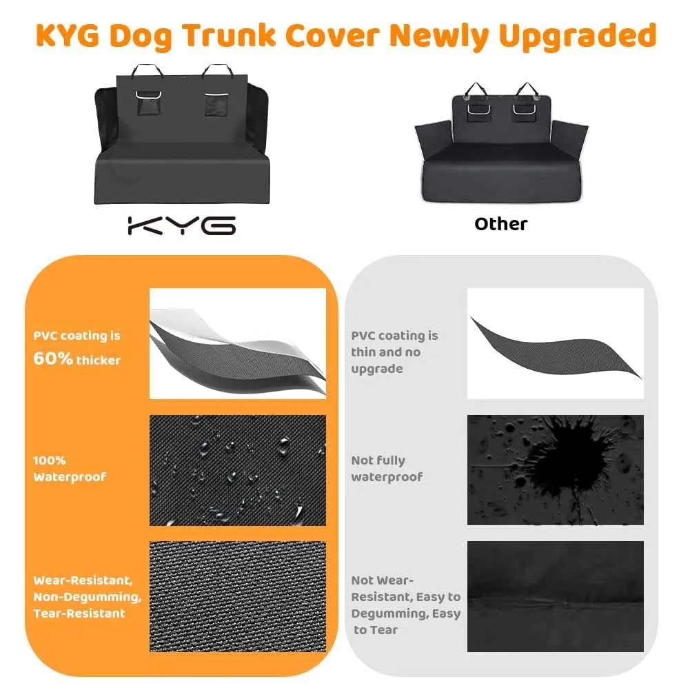 KYG Telo Auto per Cani Impermeabile per Bagagliaio Universale, 185 x 115 x 48 cm, Nero - immagine 4
