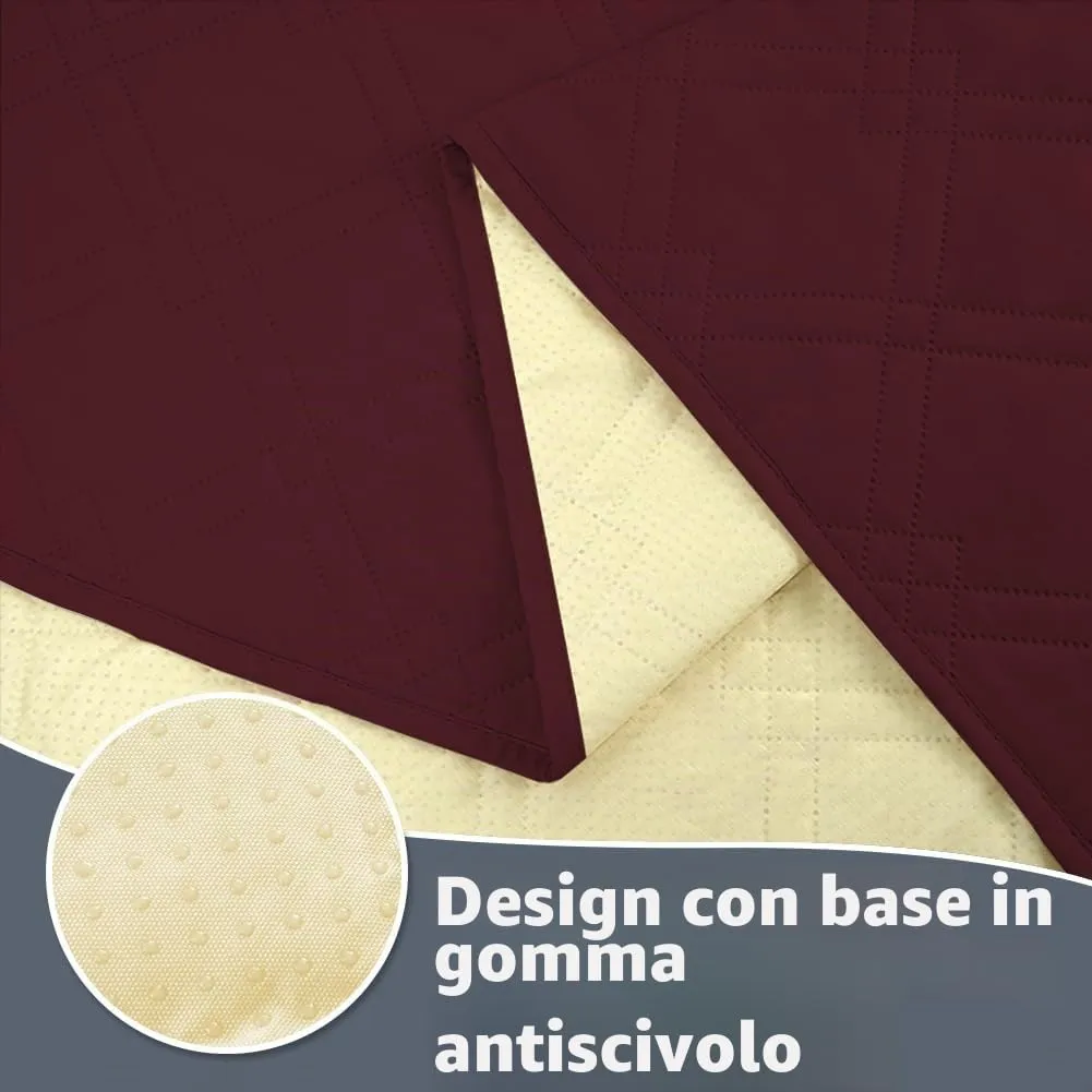 DUJUIKE Copridivano Impermeabile Antiscivolo per Animali Domestici e Bambini, 3 Posti (Rosso, 208 x 260 cm) - immagine 4