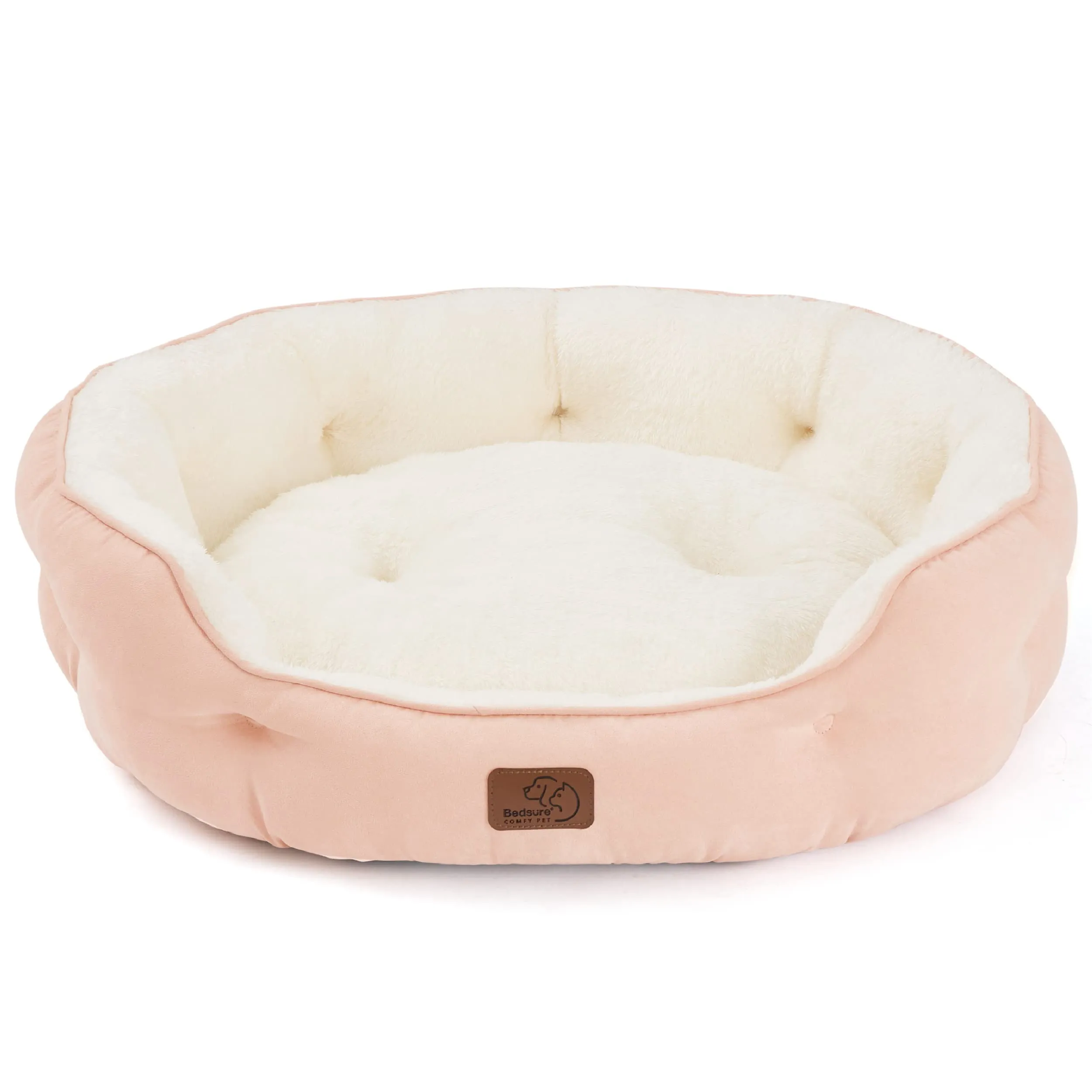 Bedsure Cuccia per Cani e Gatti, Lavabile, Fondo Antiscivolo, Rosa, 63 x 53 x 20 cm - immagine 1